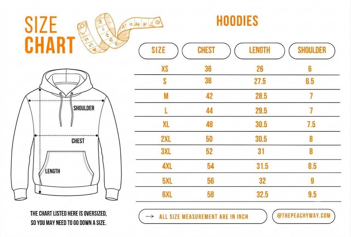 Size chart for 