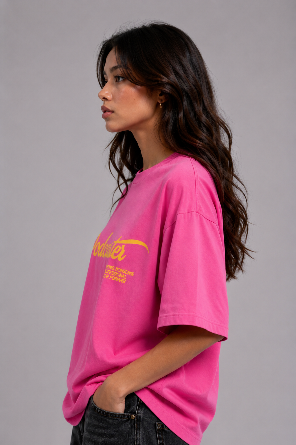 ⁠Podcast Pink Oversized Tshirt