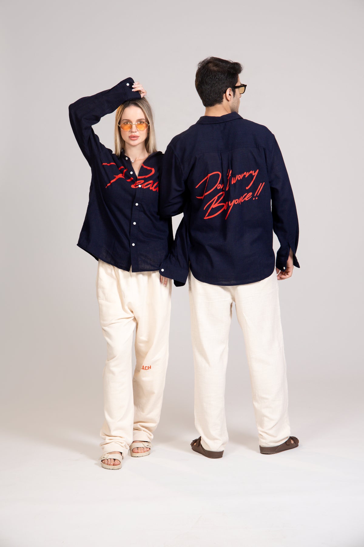 Peach Linen Shirt
