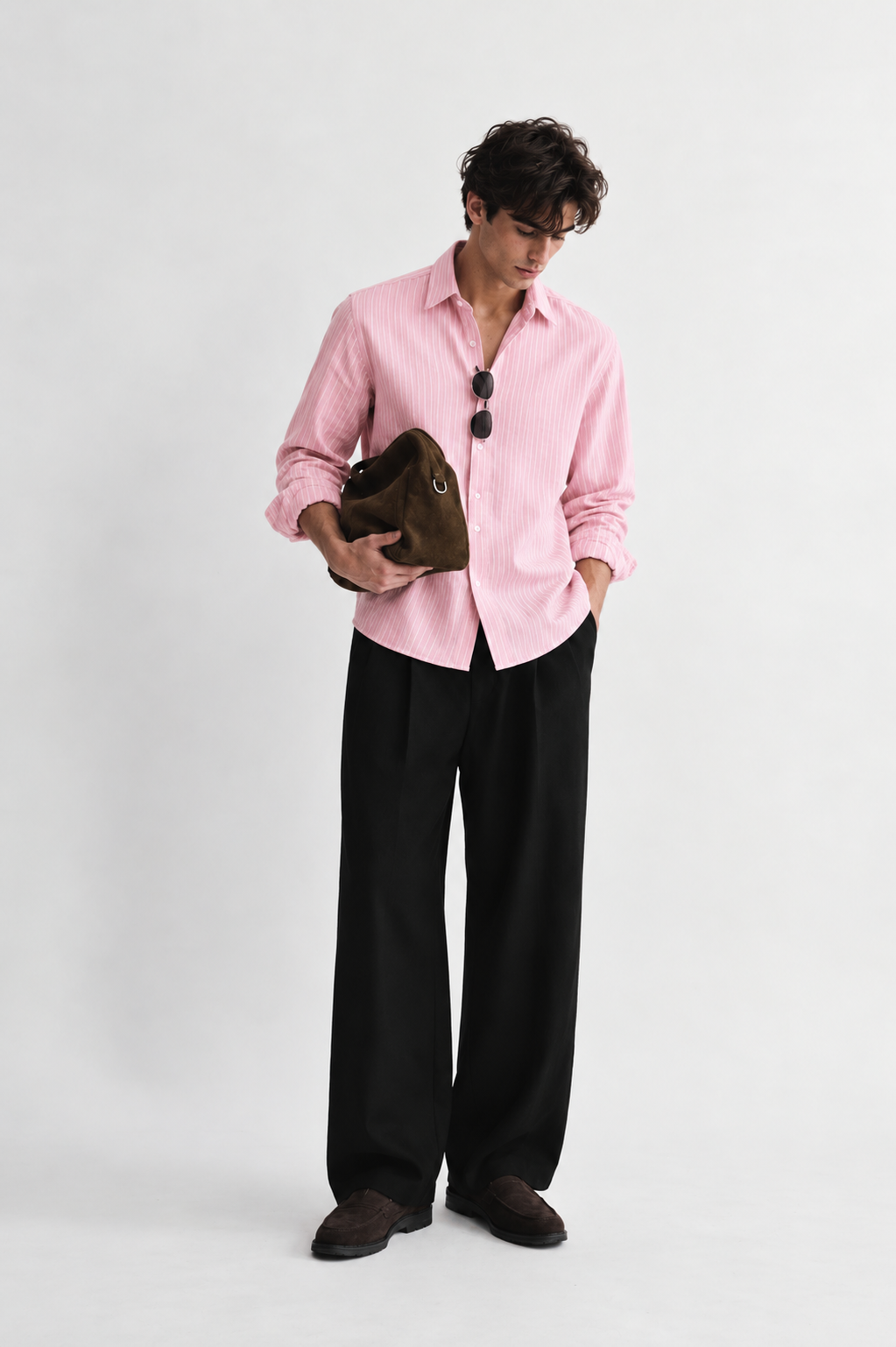 Pink Stripe Linen Shirt
