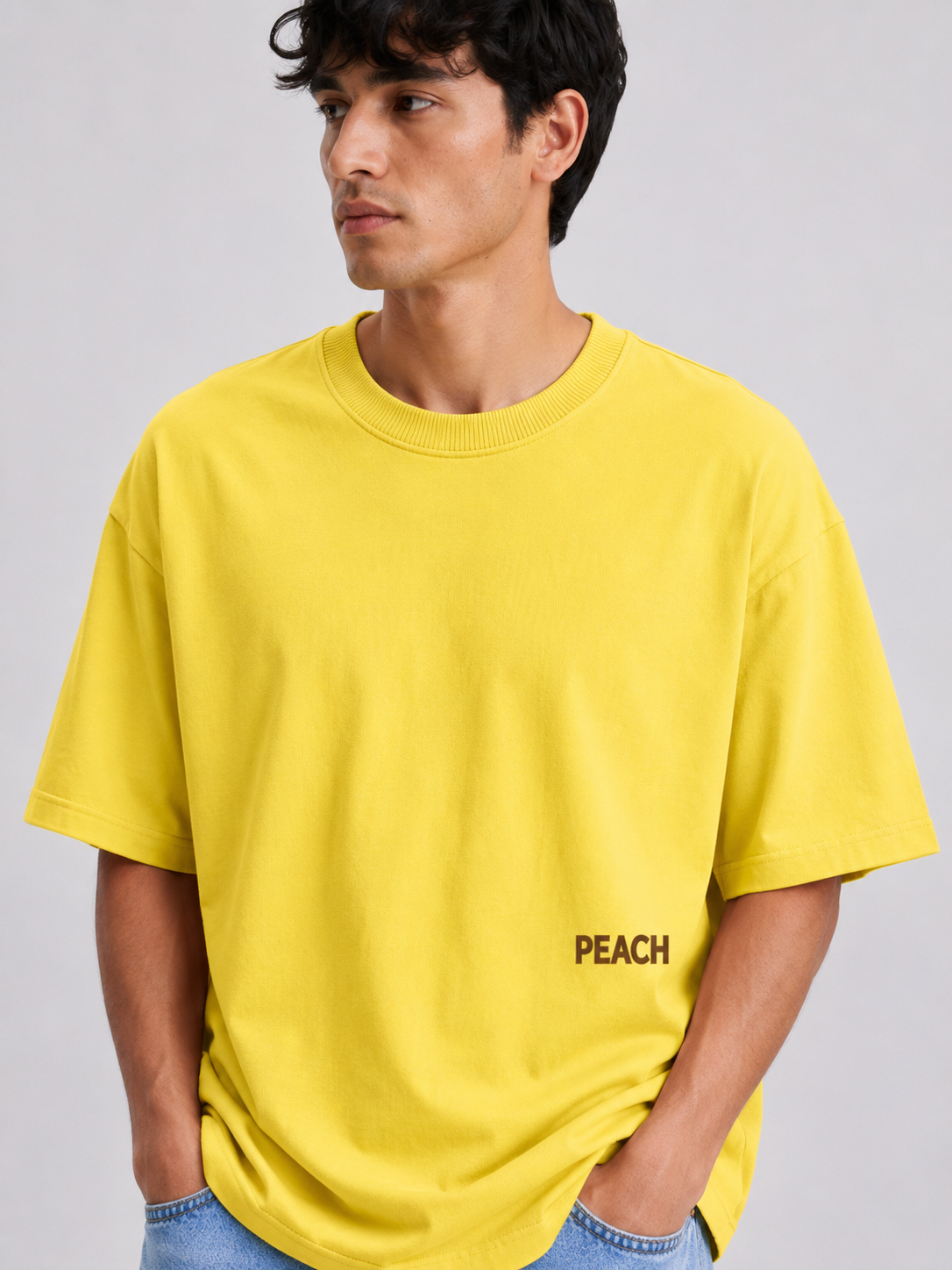⁠Tiktok Yellow Oversized Tshirt