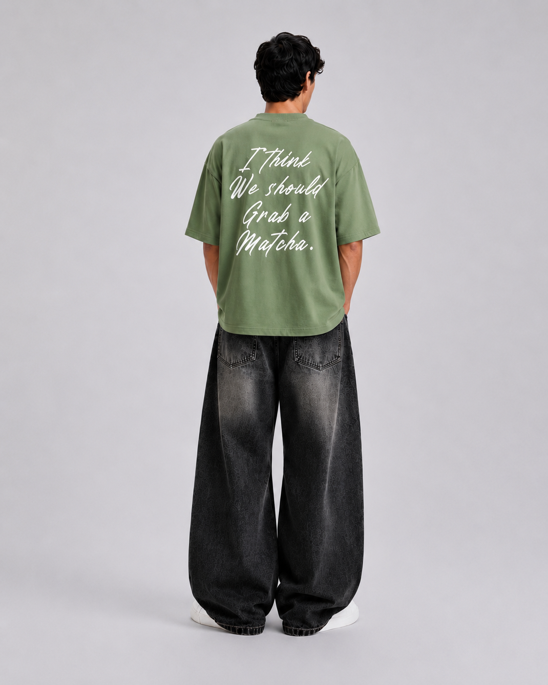 ⁠Matcha Green Oversized Tshirt