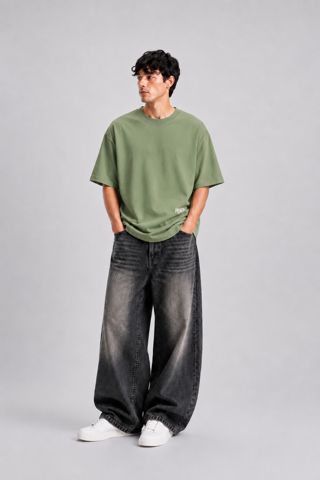 ⁠Matcha Green Oversized Tshirt