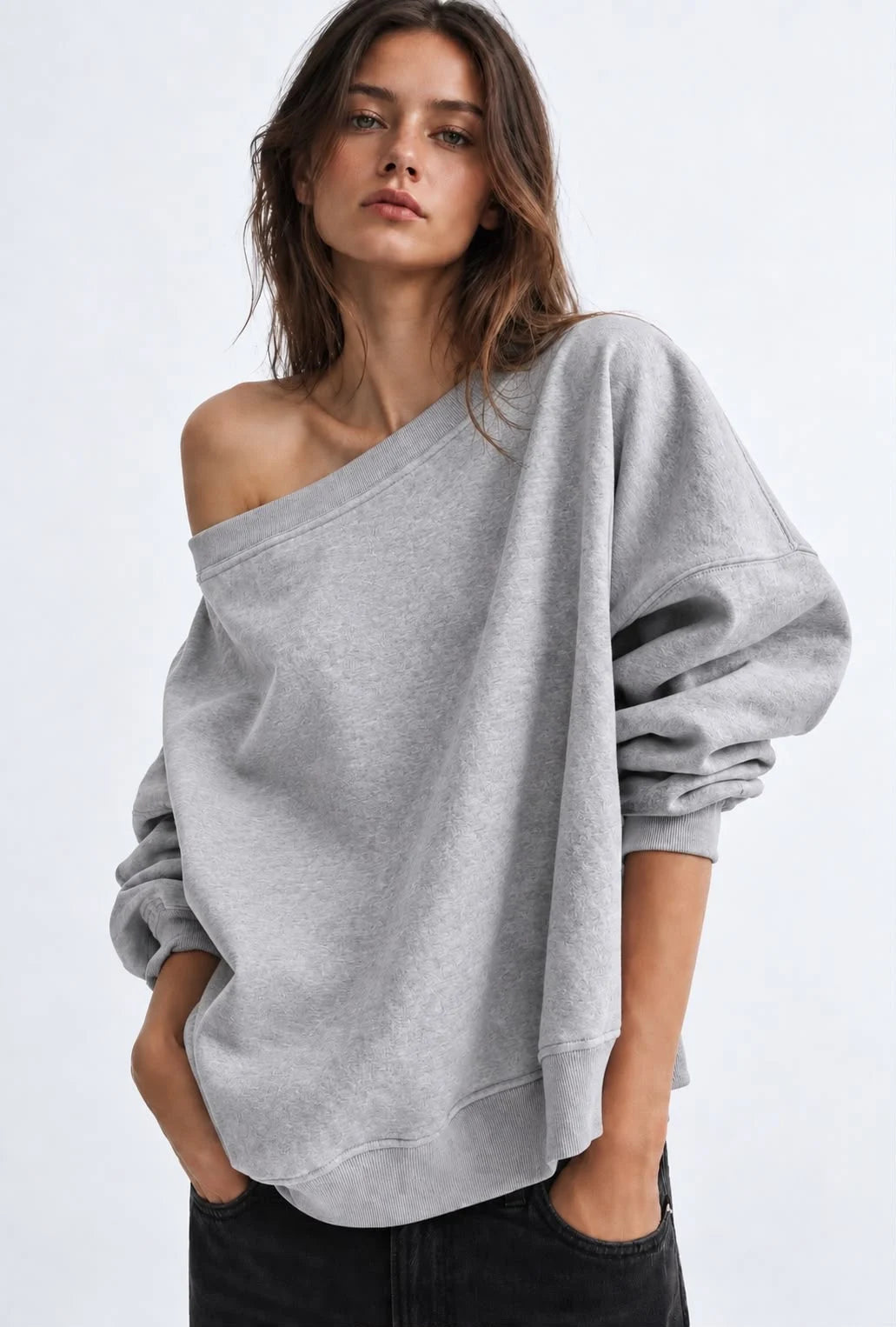 Off Shoulder Sweatshirt