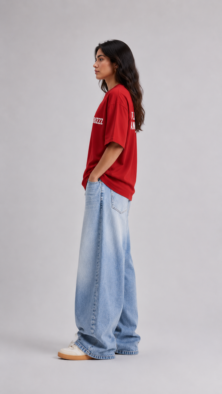⁠Flirty Red Oversized Tshirt