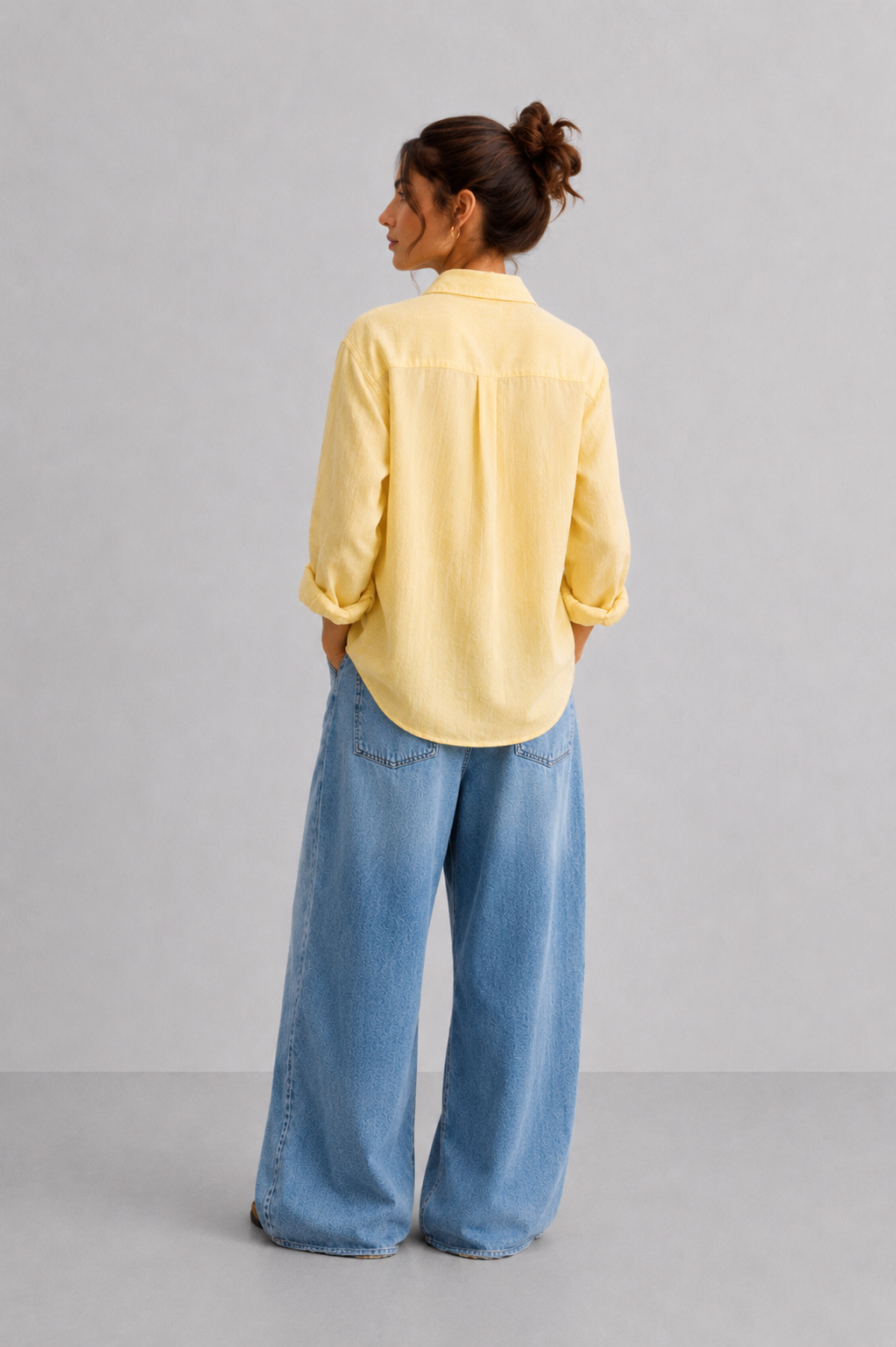 Lemon Yellow Linen Shirt