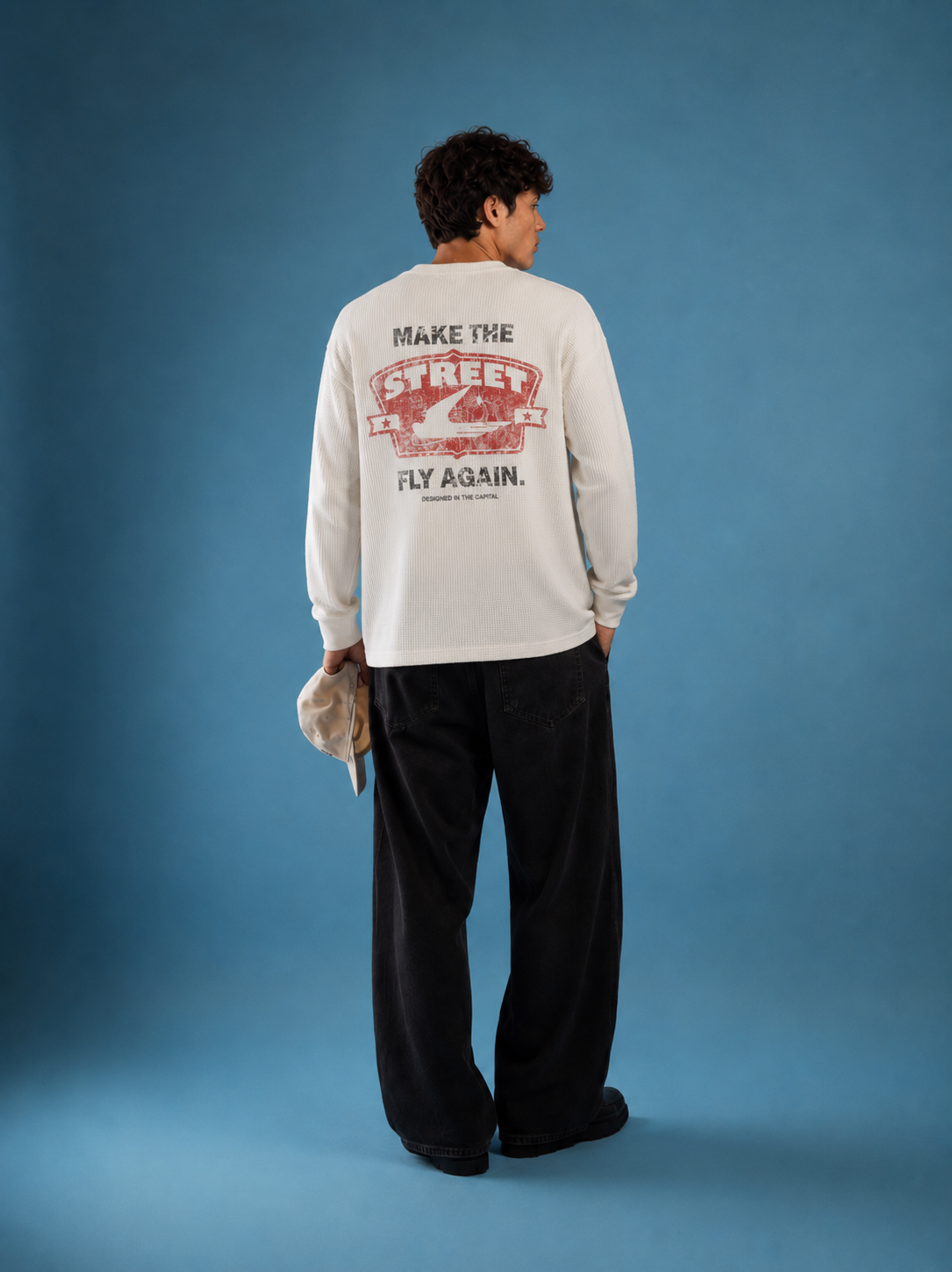 Street Offwhite Washed Waffle Tshirt