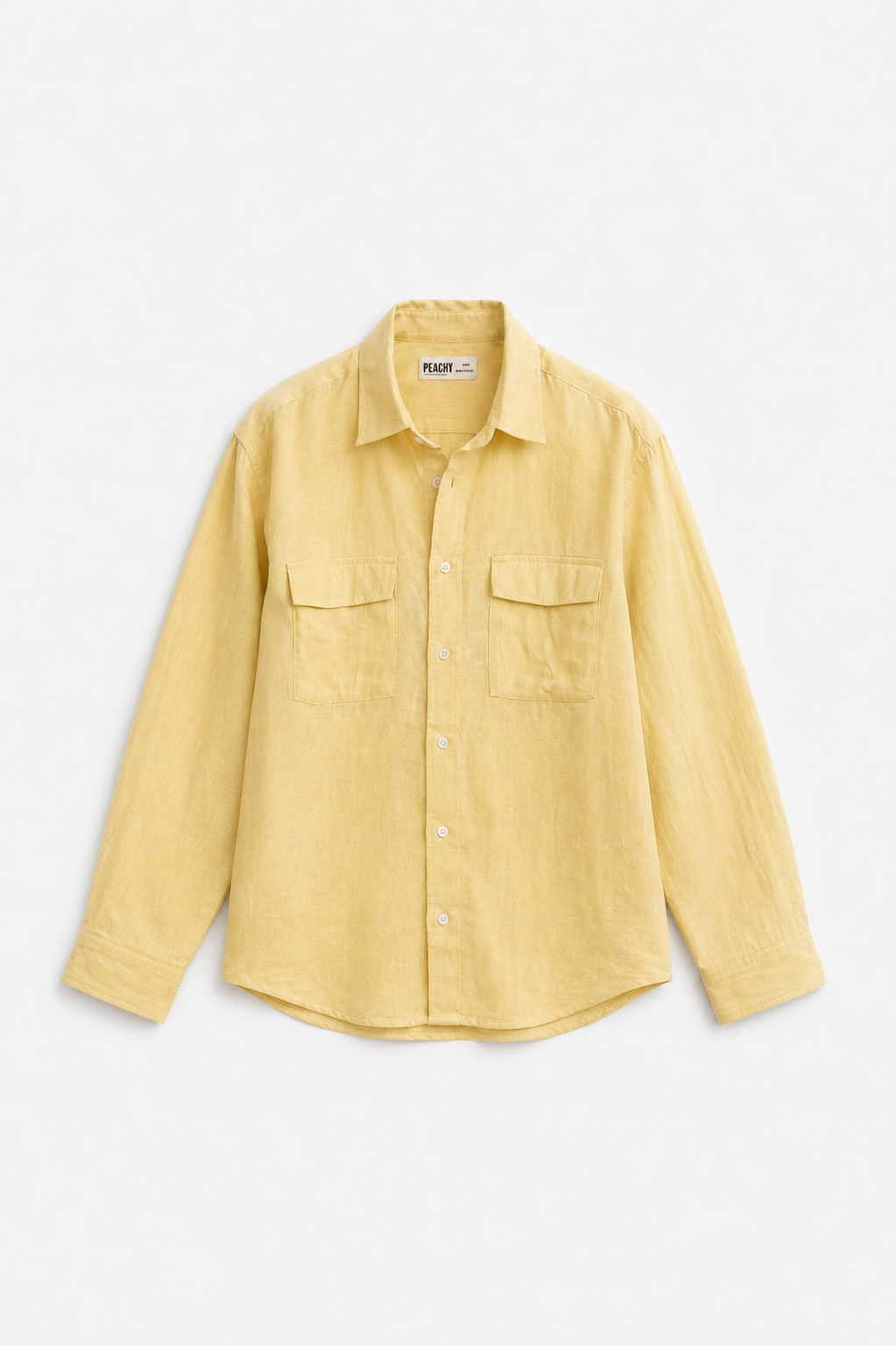 Lemon Yellow Linen Shirt