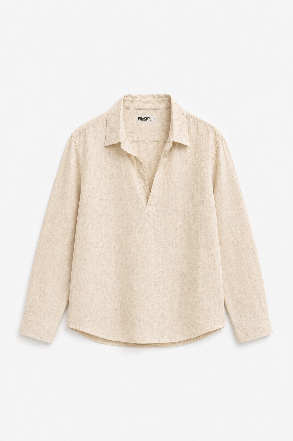 Beige Kurta Linen Shirt
