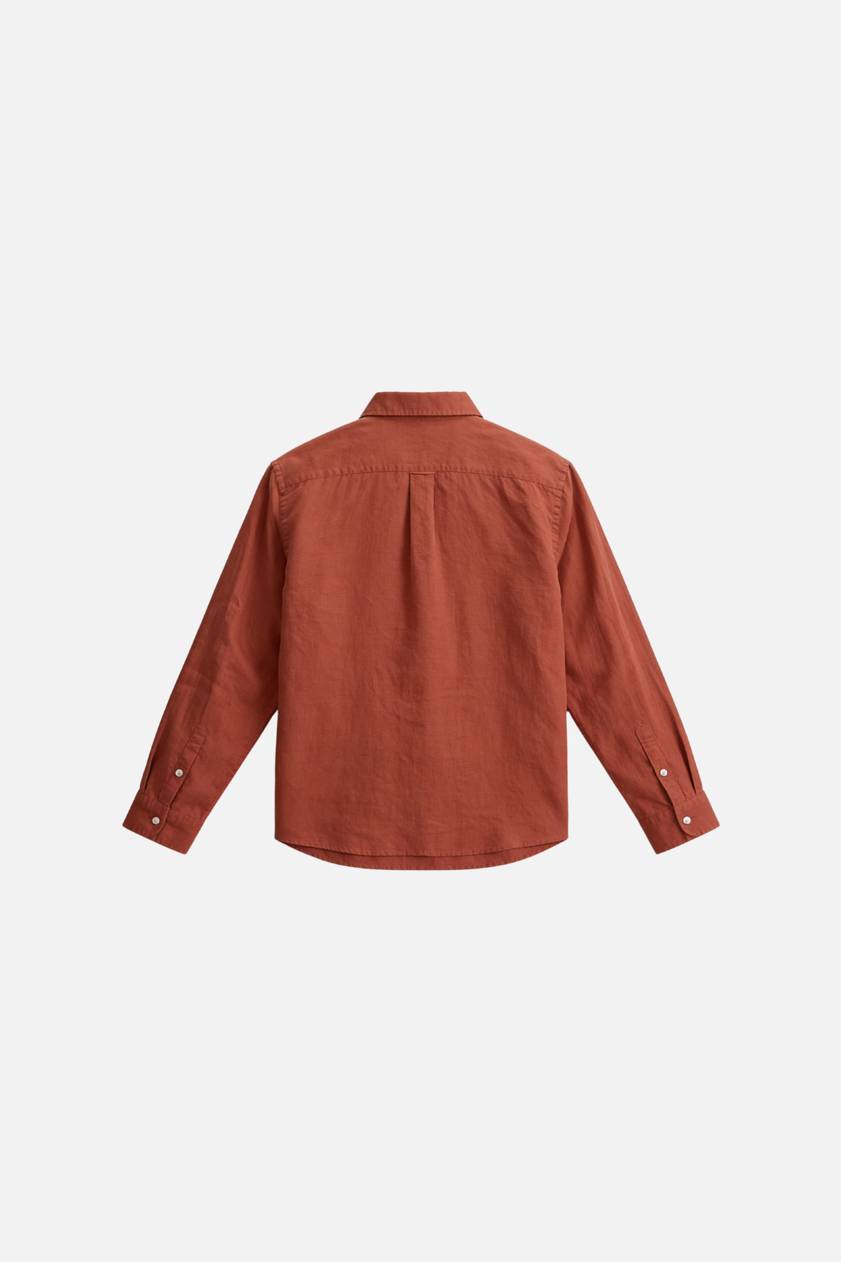 Peach Brown Linen Shirt