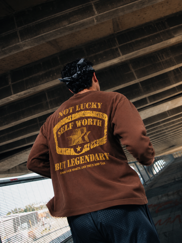 Legendary Brown Washed Waffle Tshirt