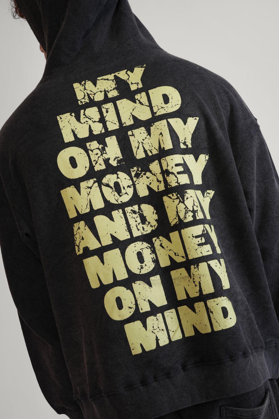 Black Stone Washed Hoodie