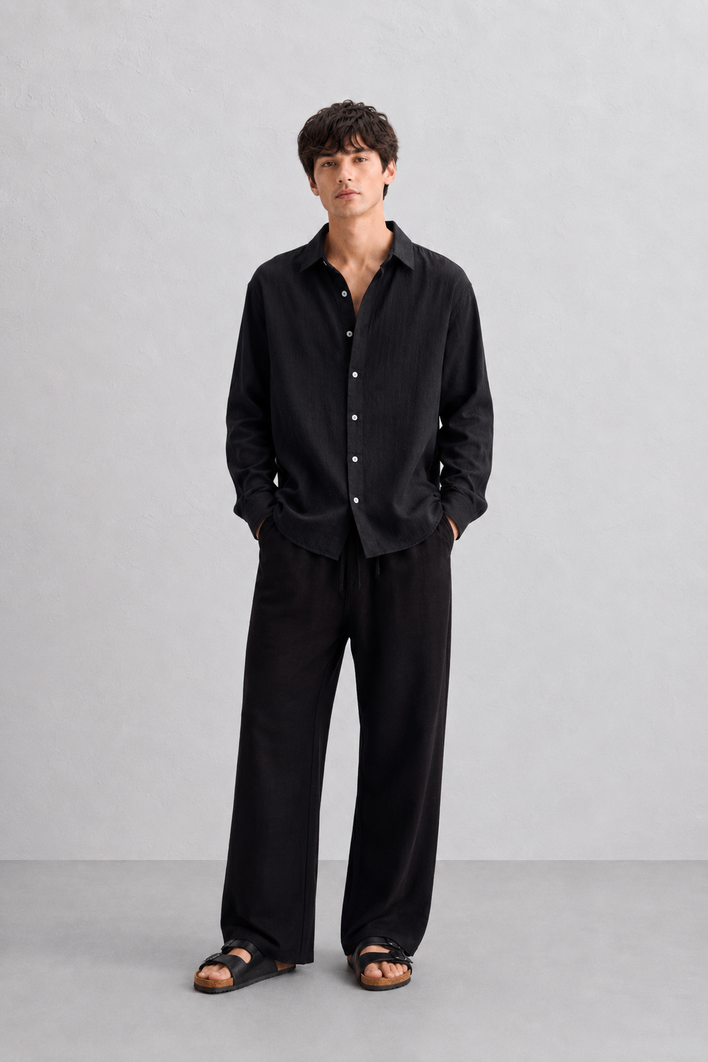 Black Linen Trouser