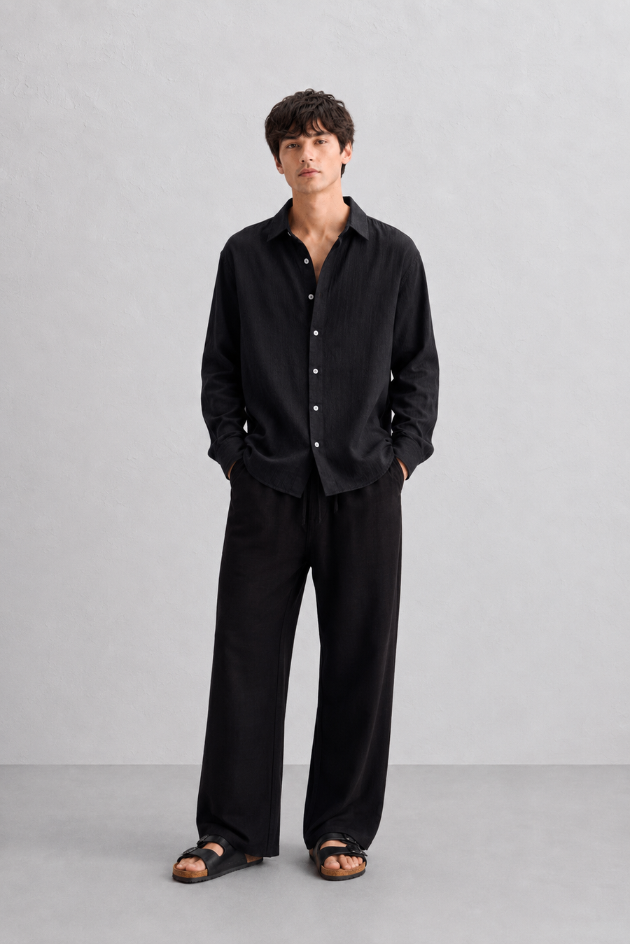 Black Linen Trouser