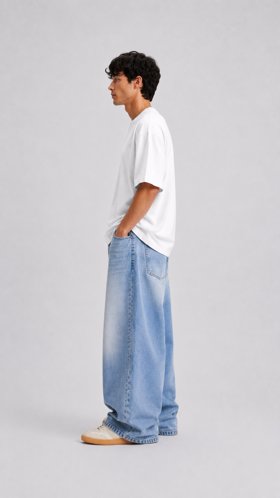 ⁠Rich White Oversized Tshirt