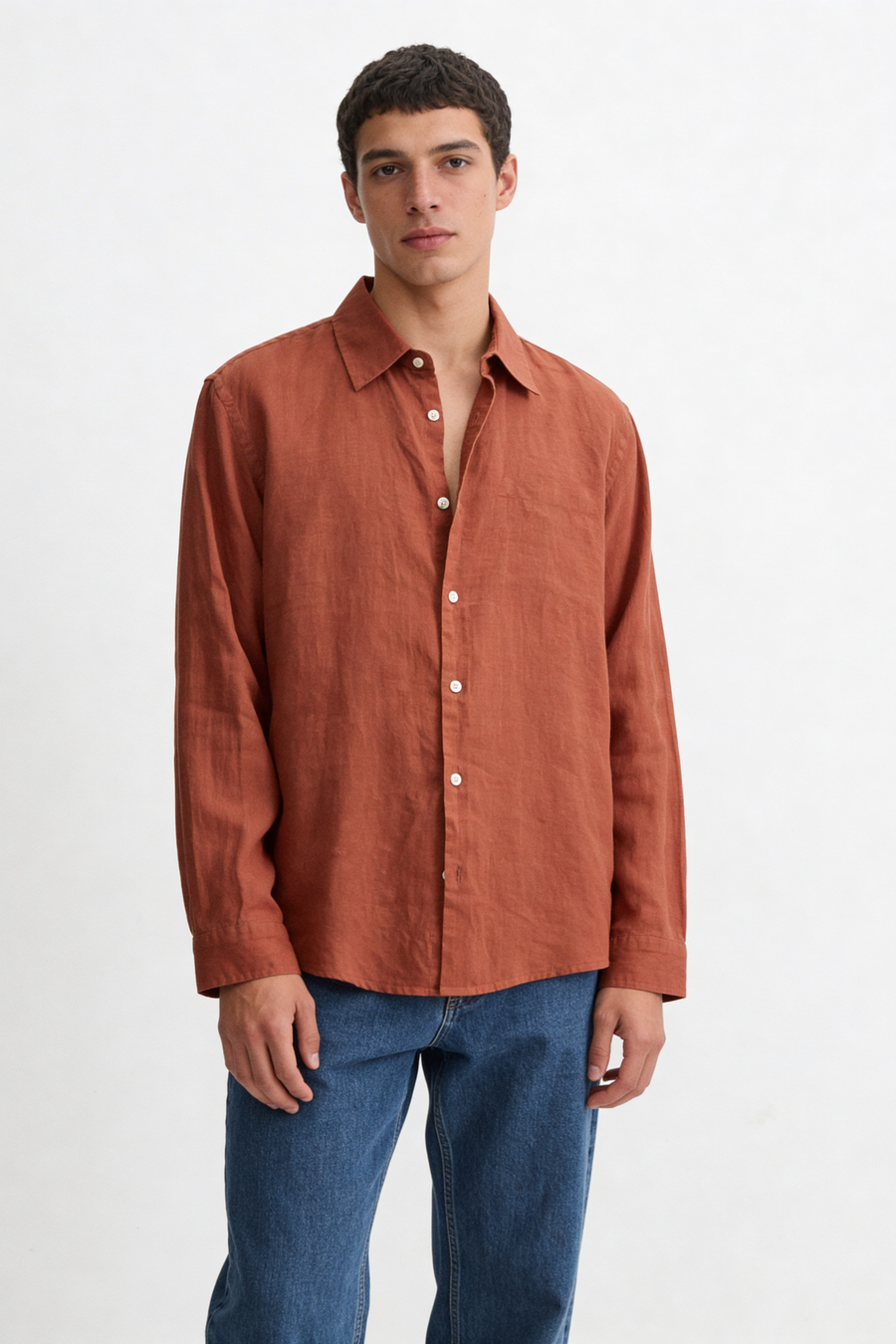 Linen Shirt - Brown