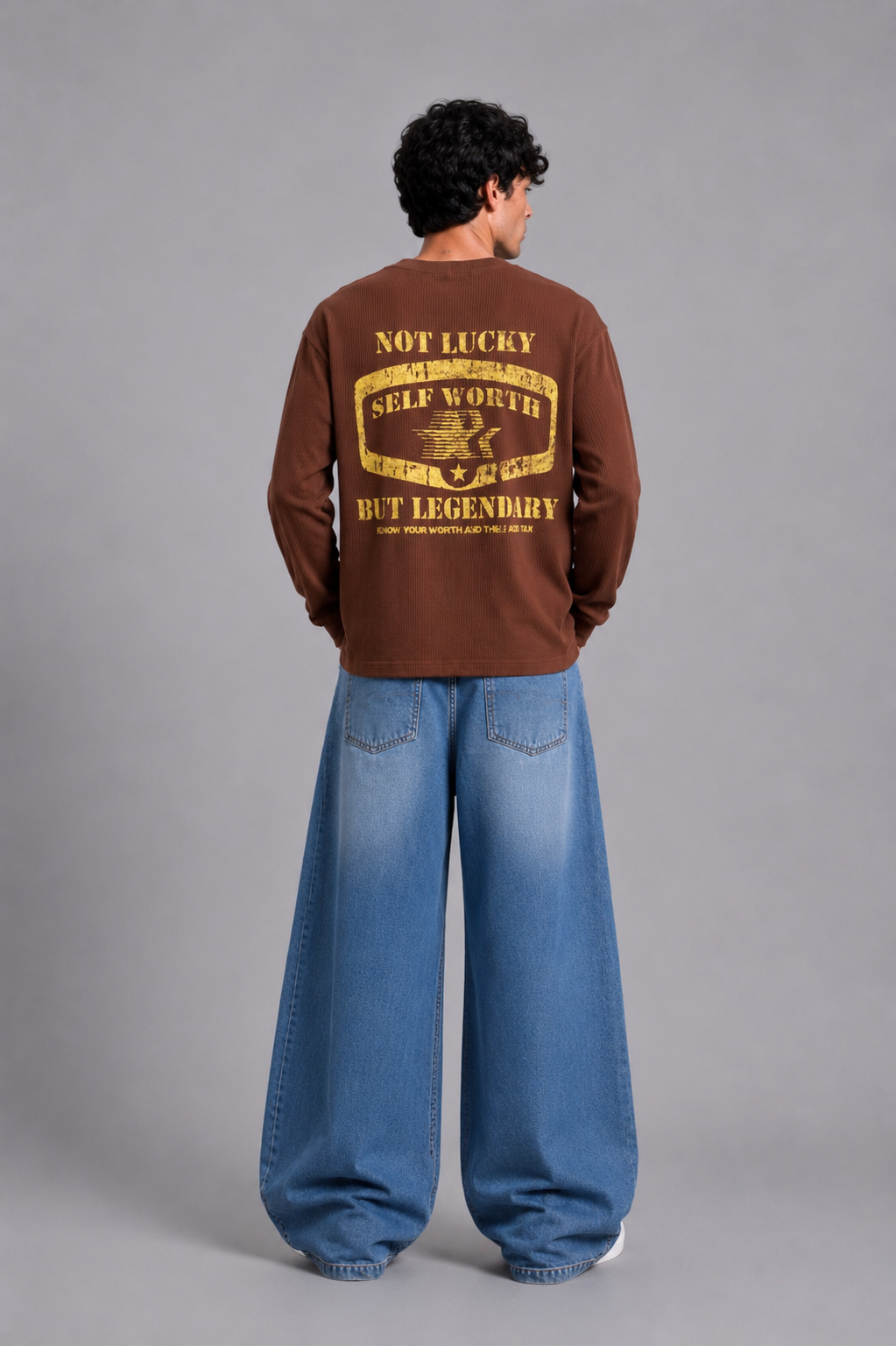 Legendary Brown Washed Waffle Tshirt