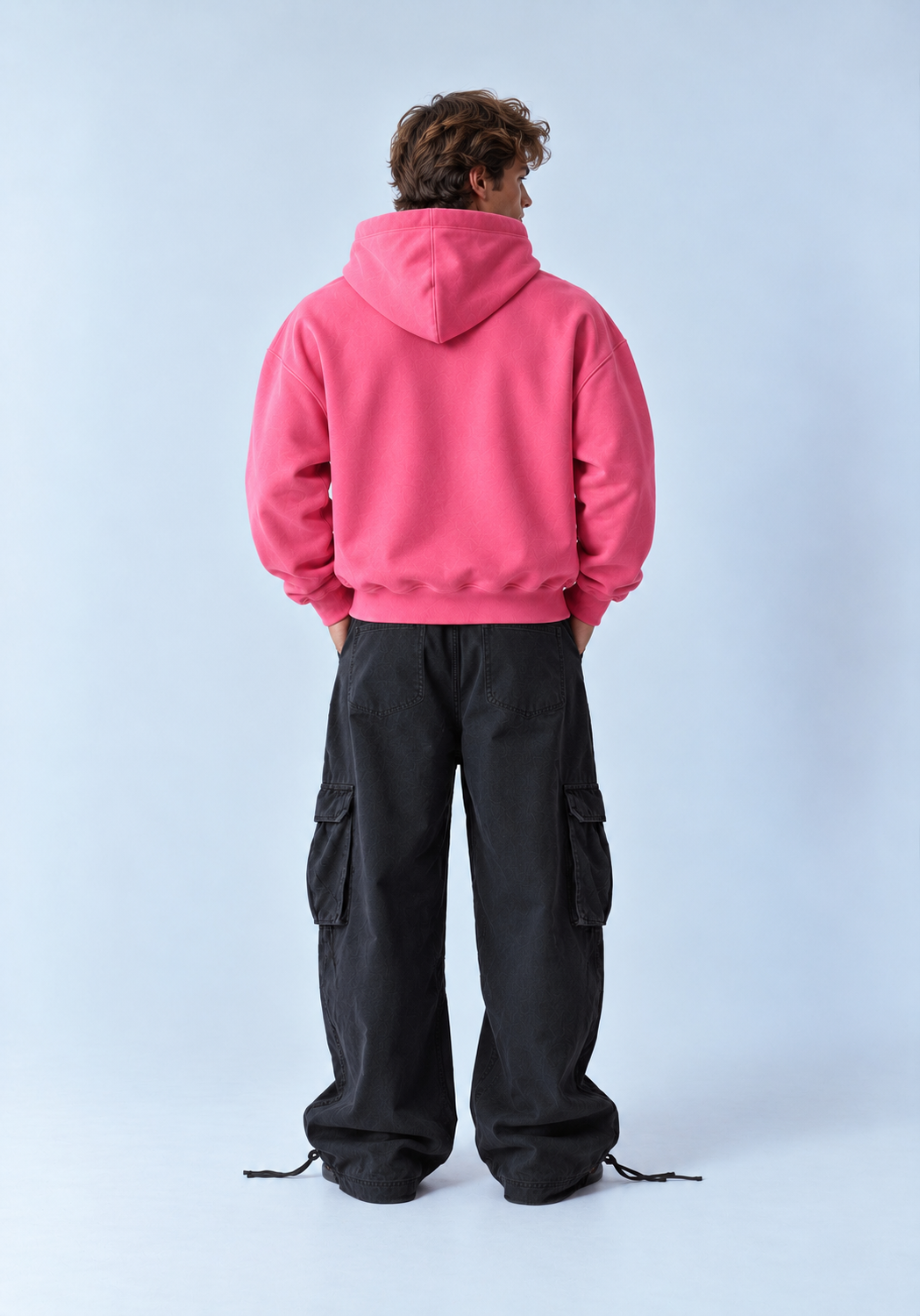 Printed Washed Hoodie
