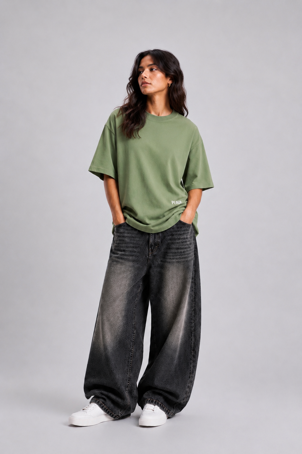 ⁠Matcha Green Oversized Tshirt