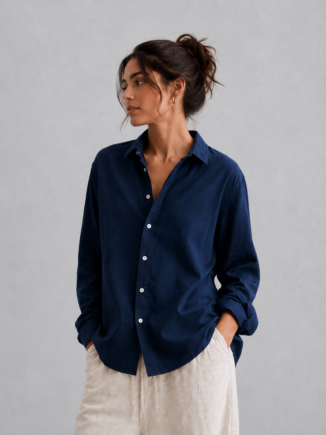 Blue Linen Shirt
