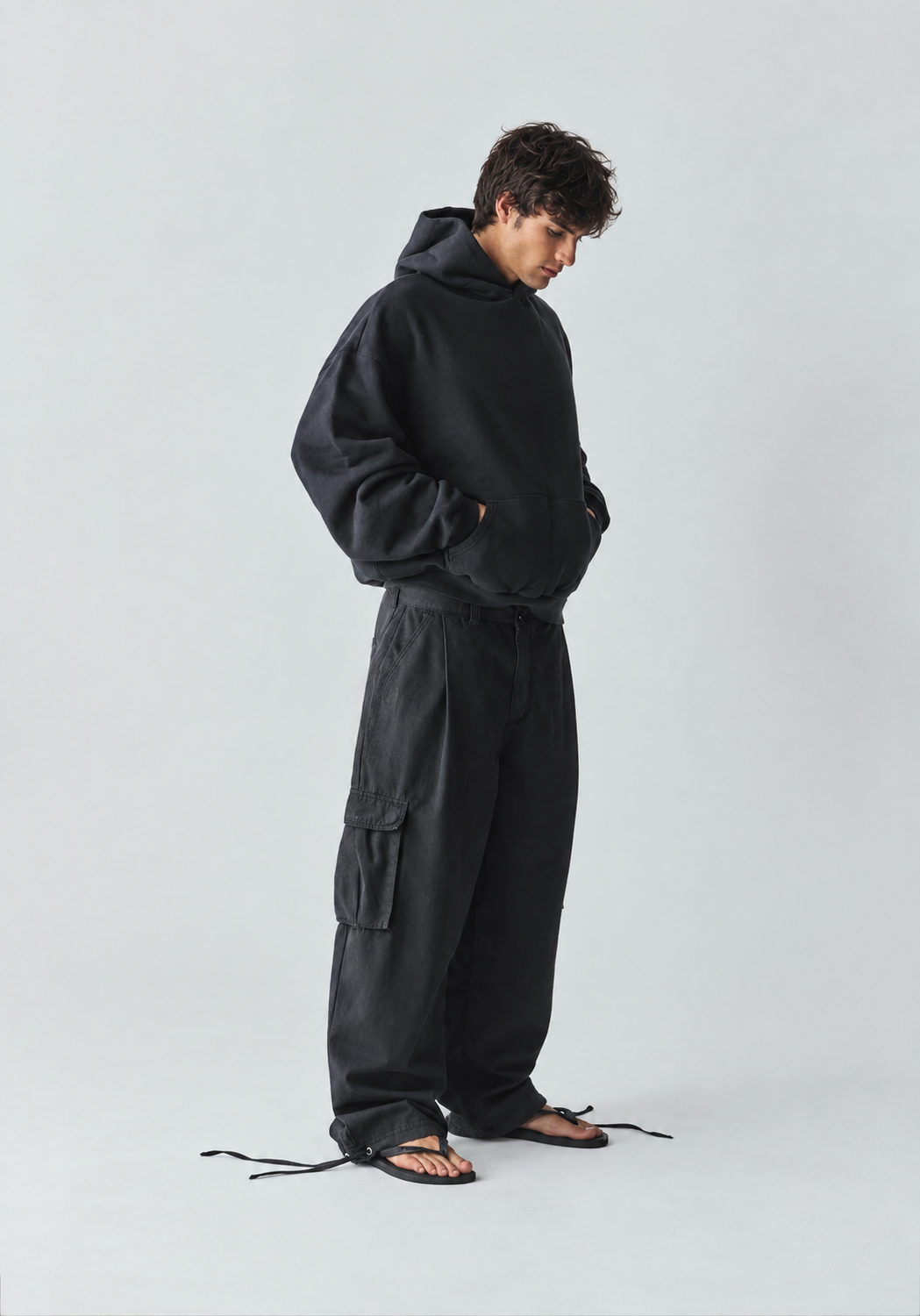 Vintage Black Ripstop Cargo