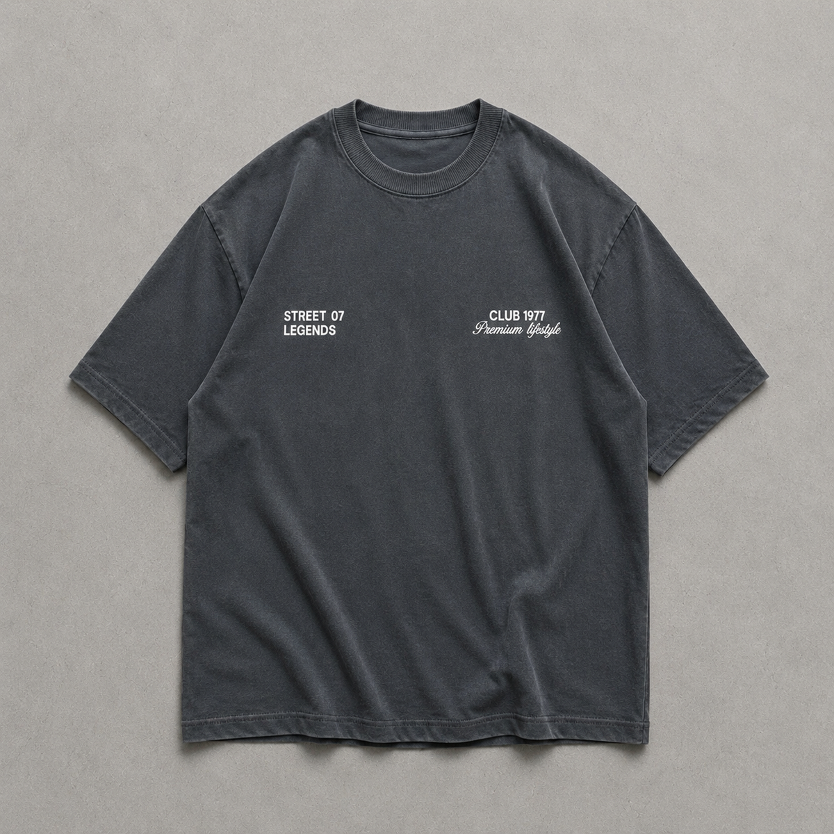 ⁠Club 1977 Black Oversized Tshirt