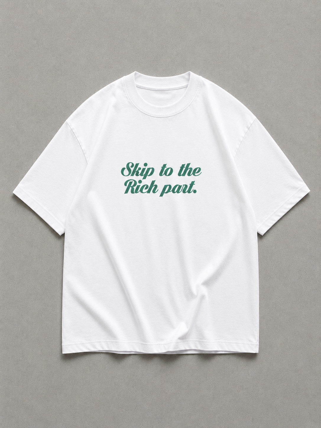 ⁠Rich White Oversized Tshirt
