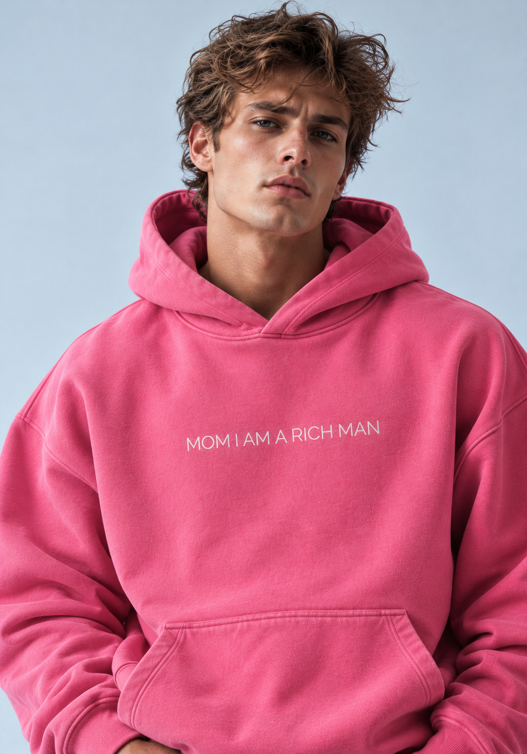 Printed Washed Hoodie