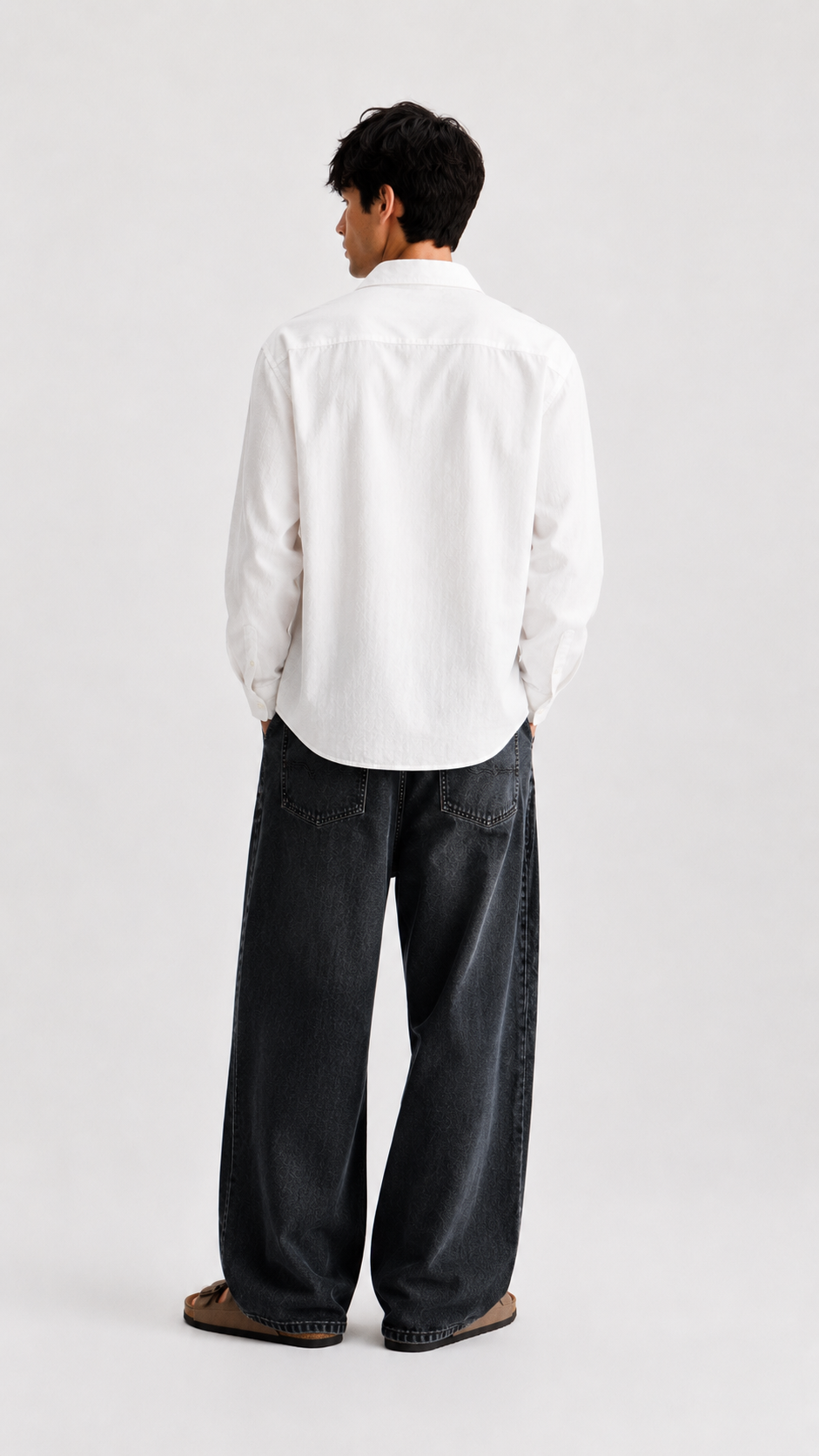 Offwhite Textured Linen Shirt
