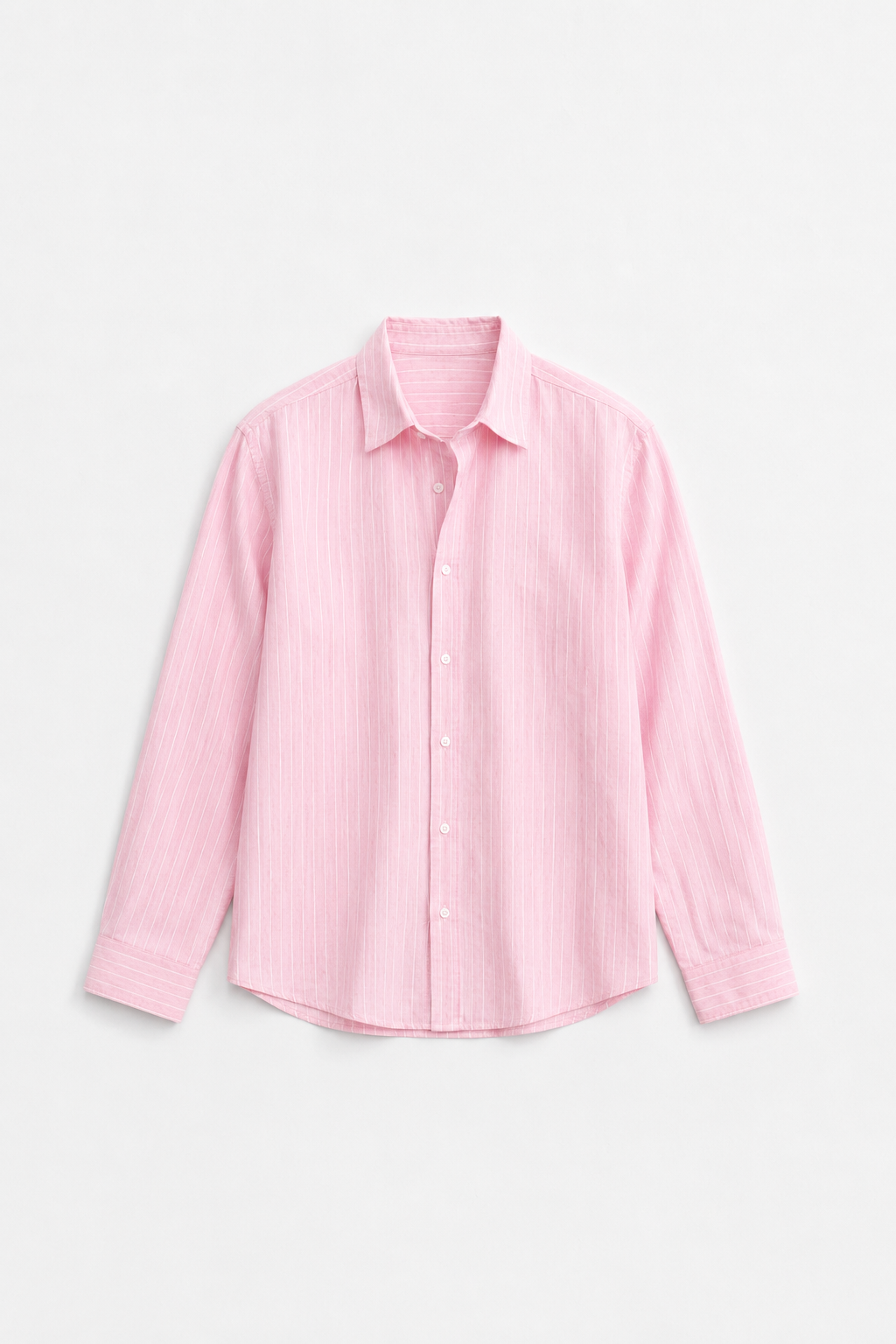 Pink Stripe Linen Shirt