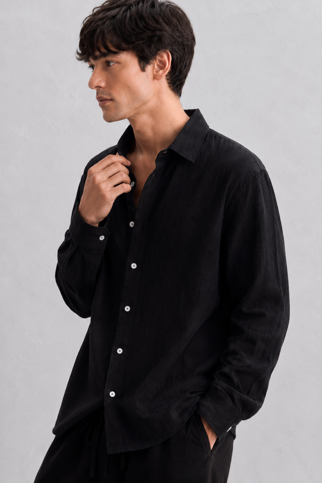 Black Linen Shirt