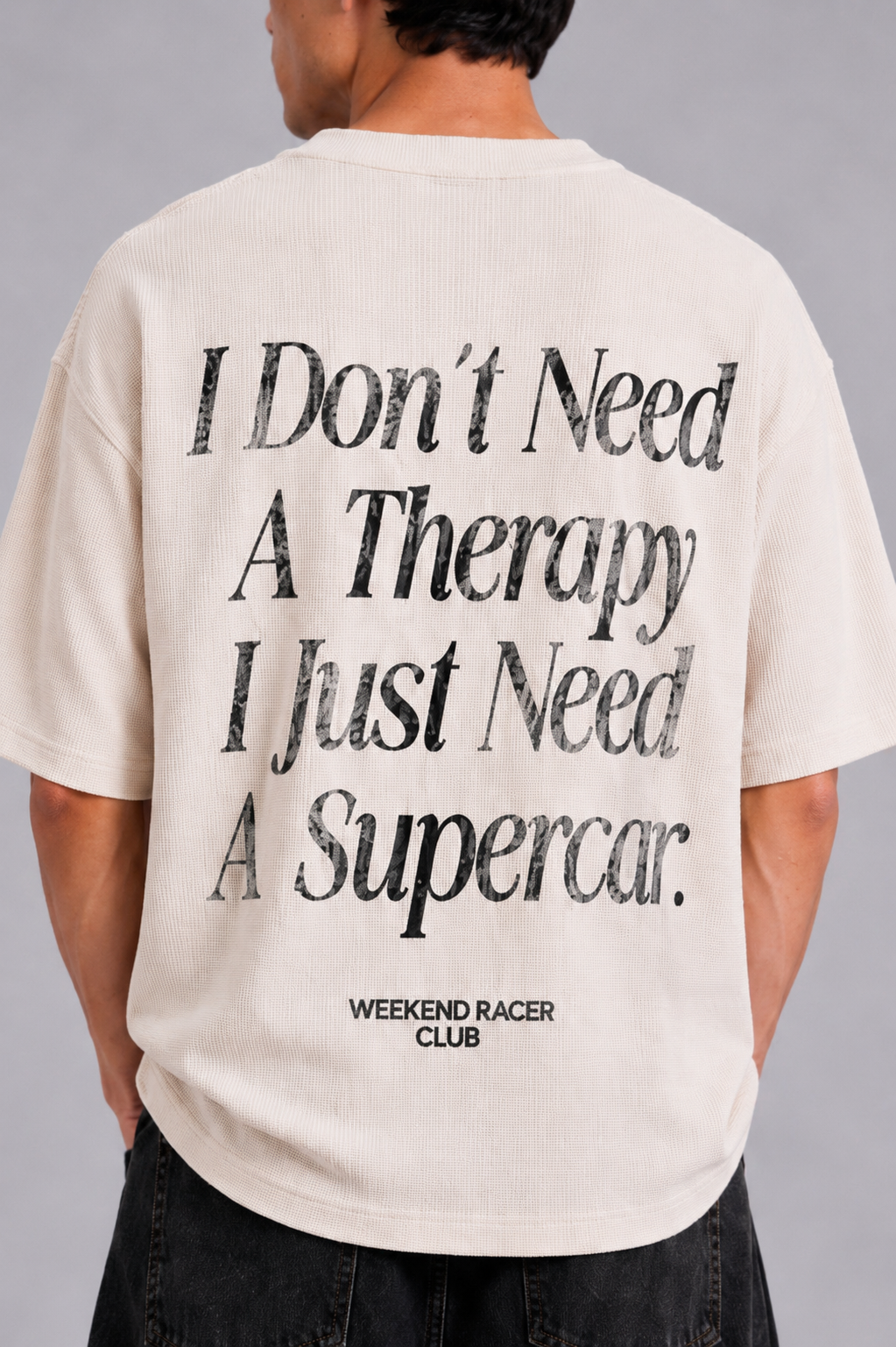 Therapy Offwhite Washed Waffle Tshirt