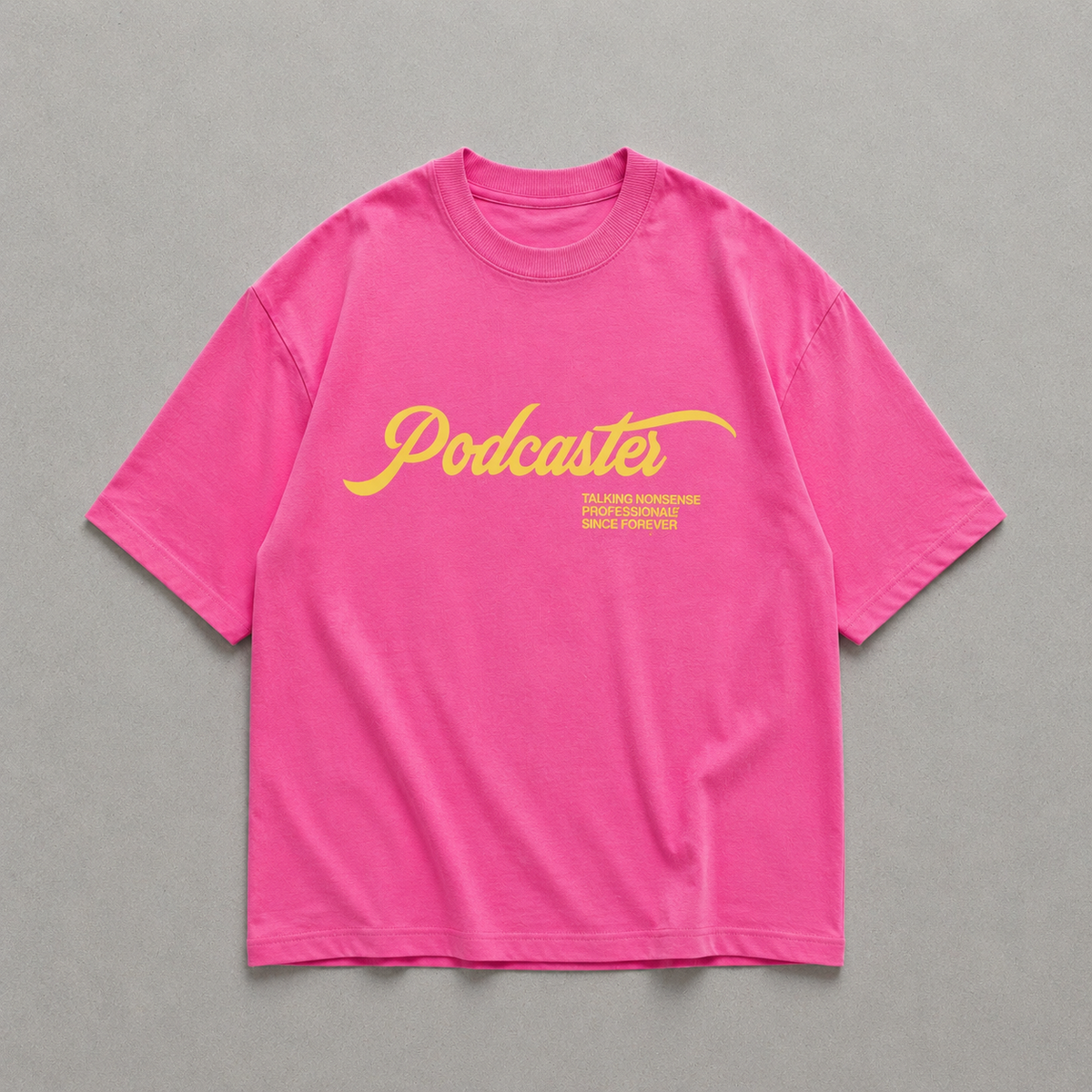⁠Podcast Pink Oversized Tshirt