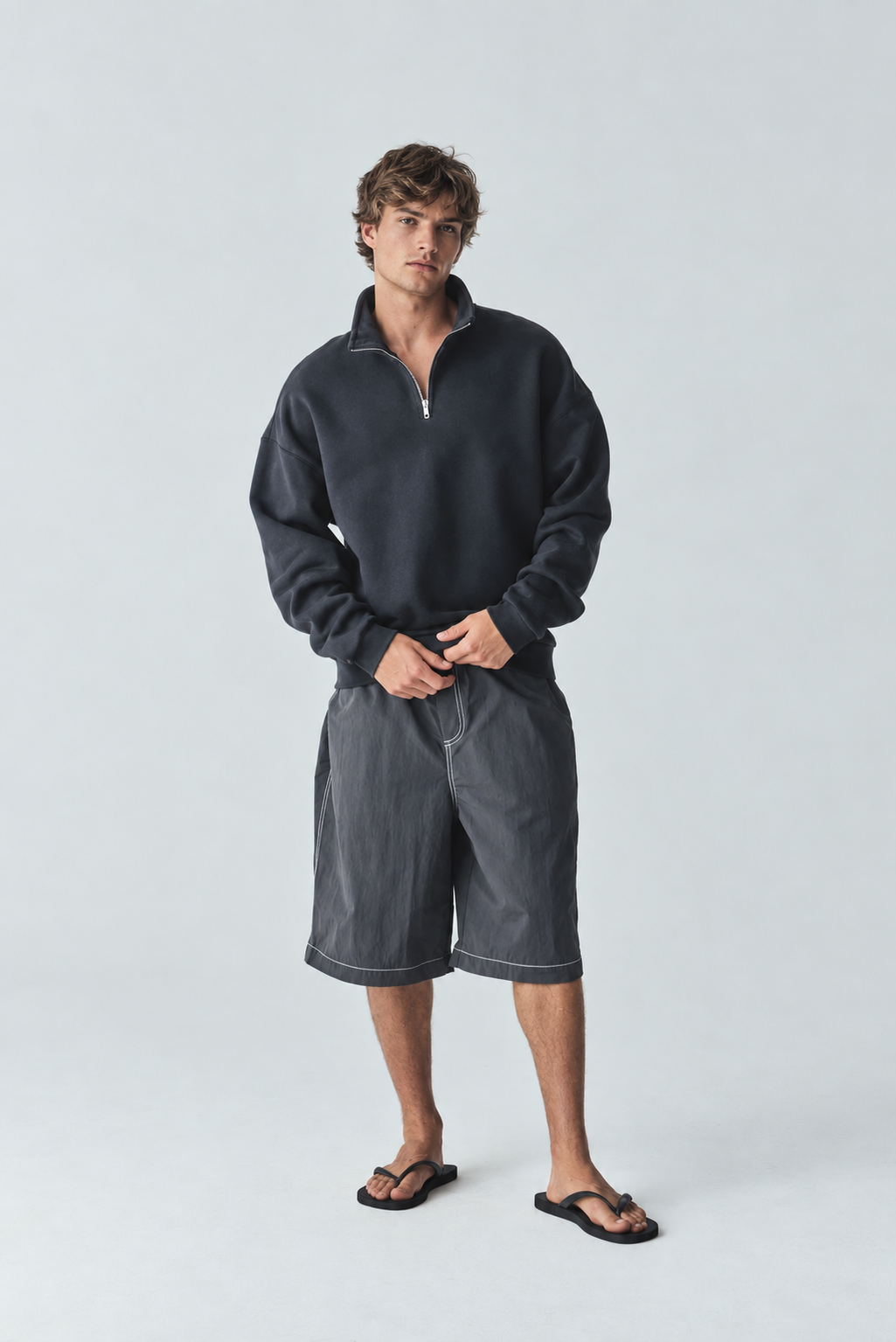 Black Sweatshirt Quarter Zip