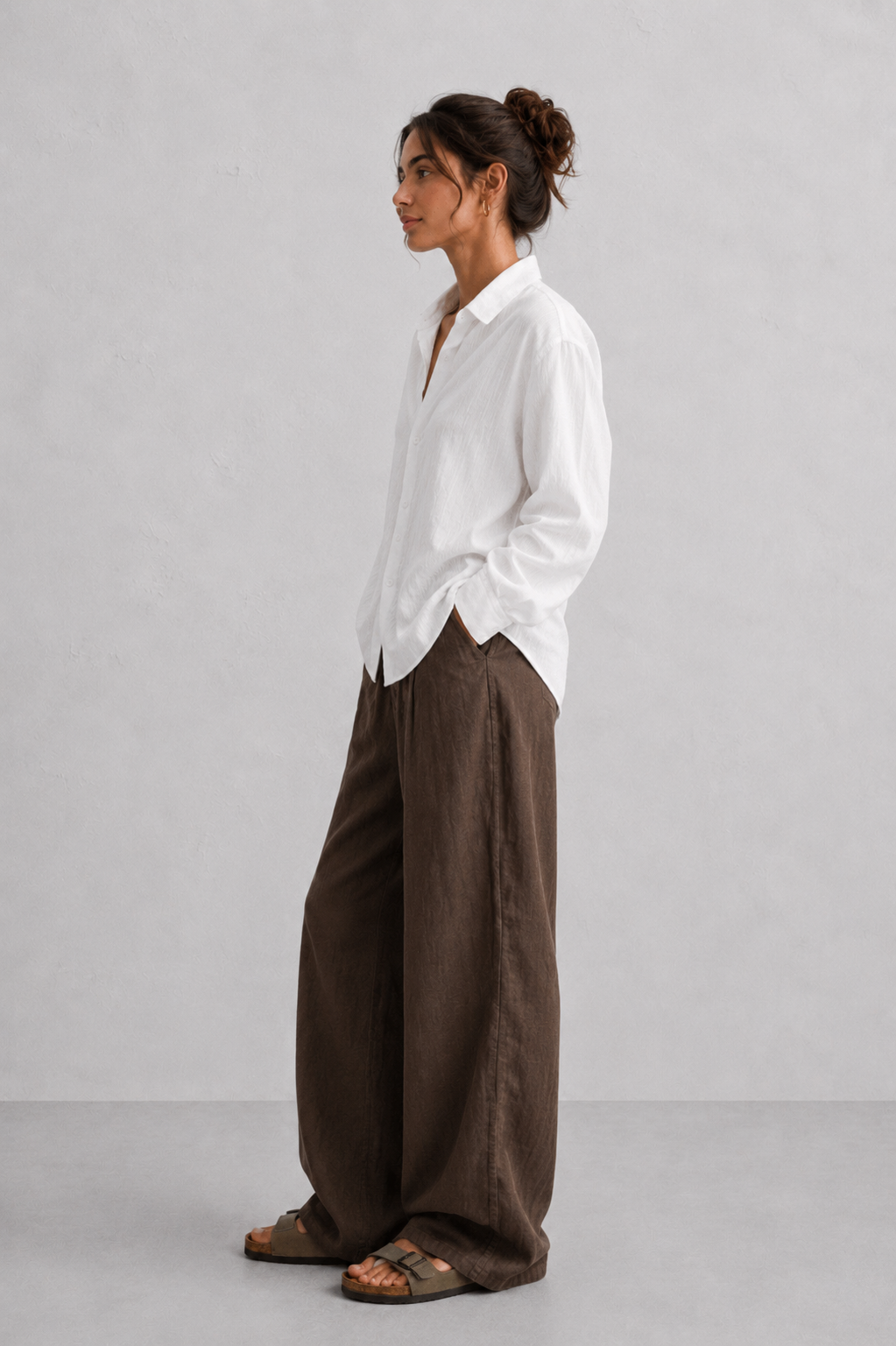 Offwhite Textured Linen Shirt