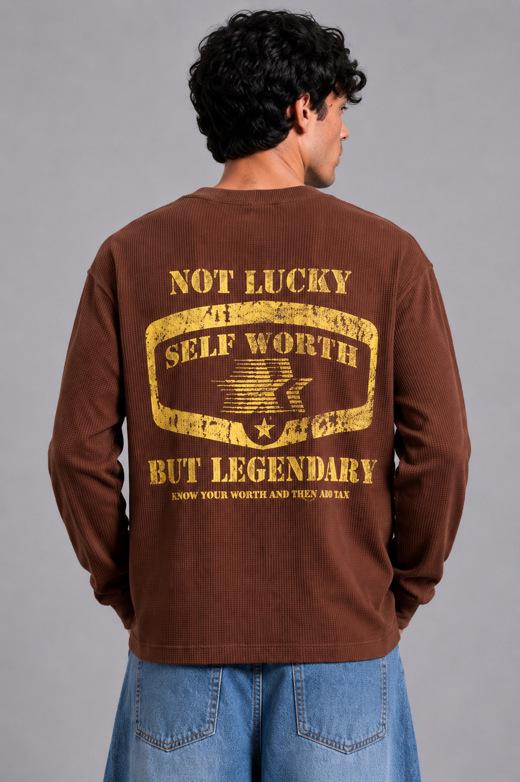 Legendary Brown Washed Waffle Tshirt