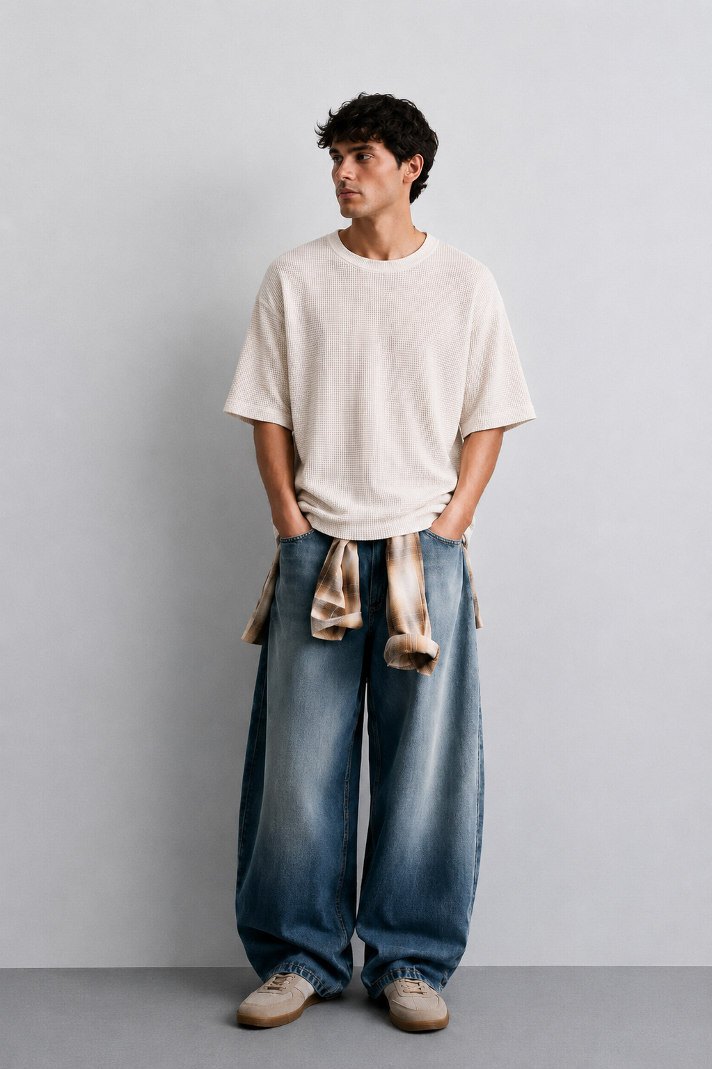 Offwhite Washed Waffle Tshirt