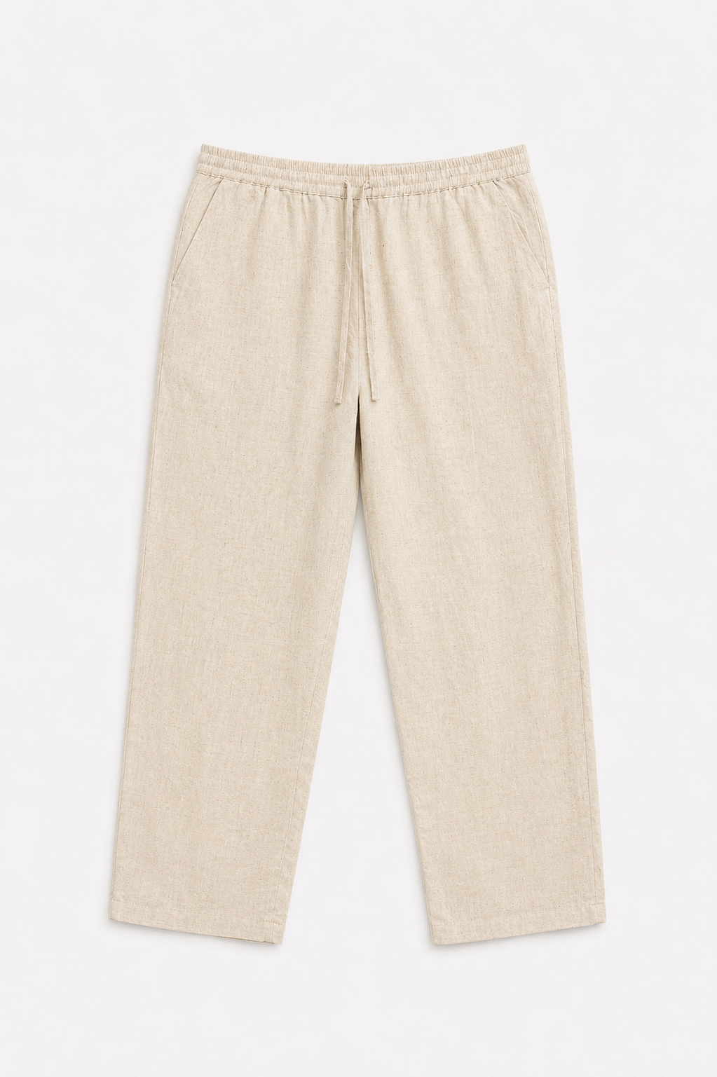 Beige Linen Trouser