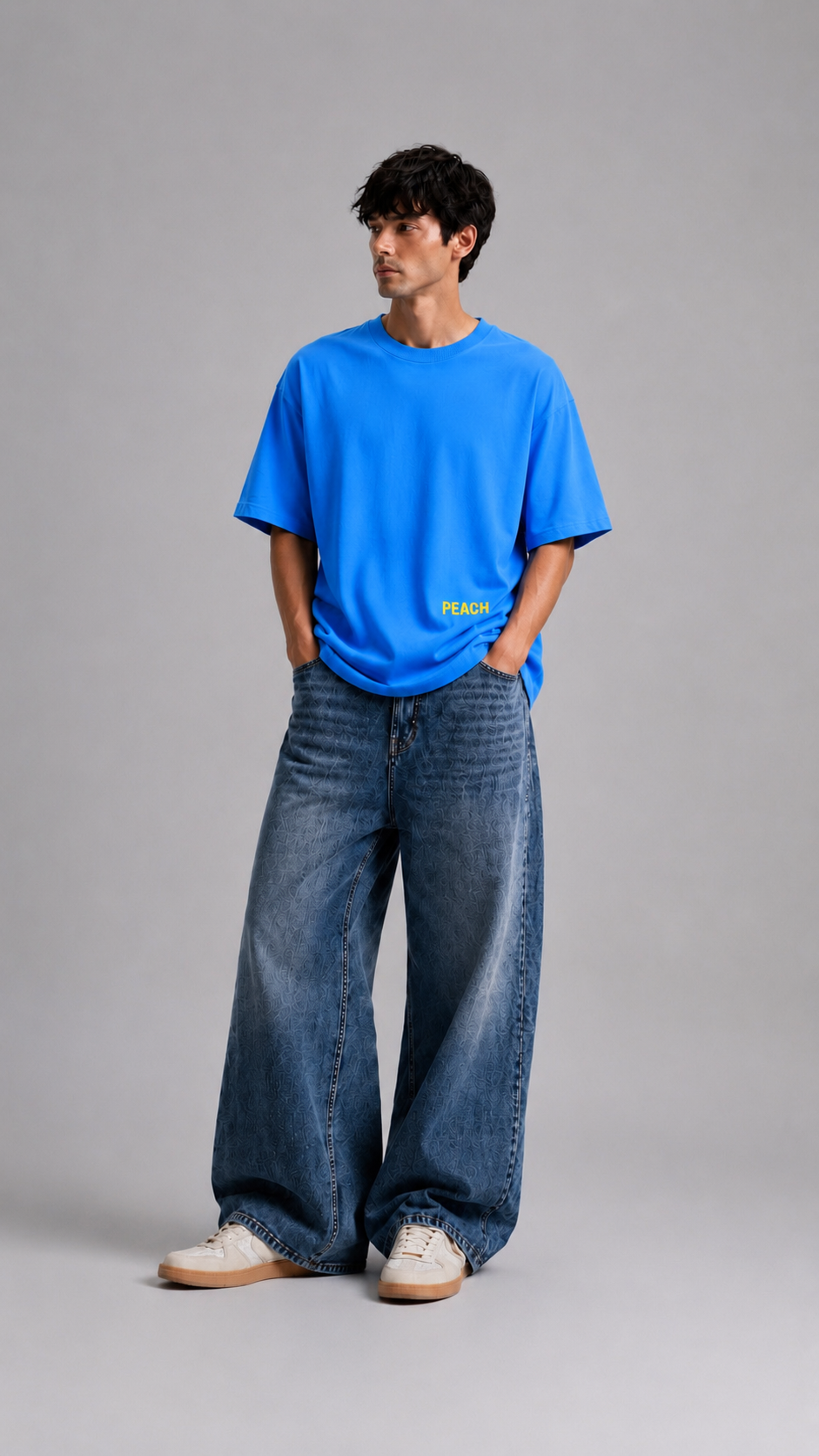 ⁠Free Thinking Blue Oversized Tshirt
