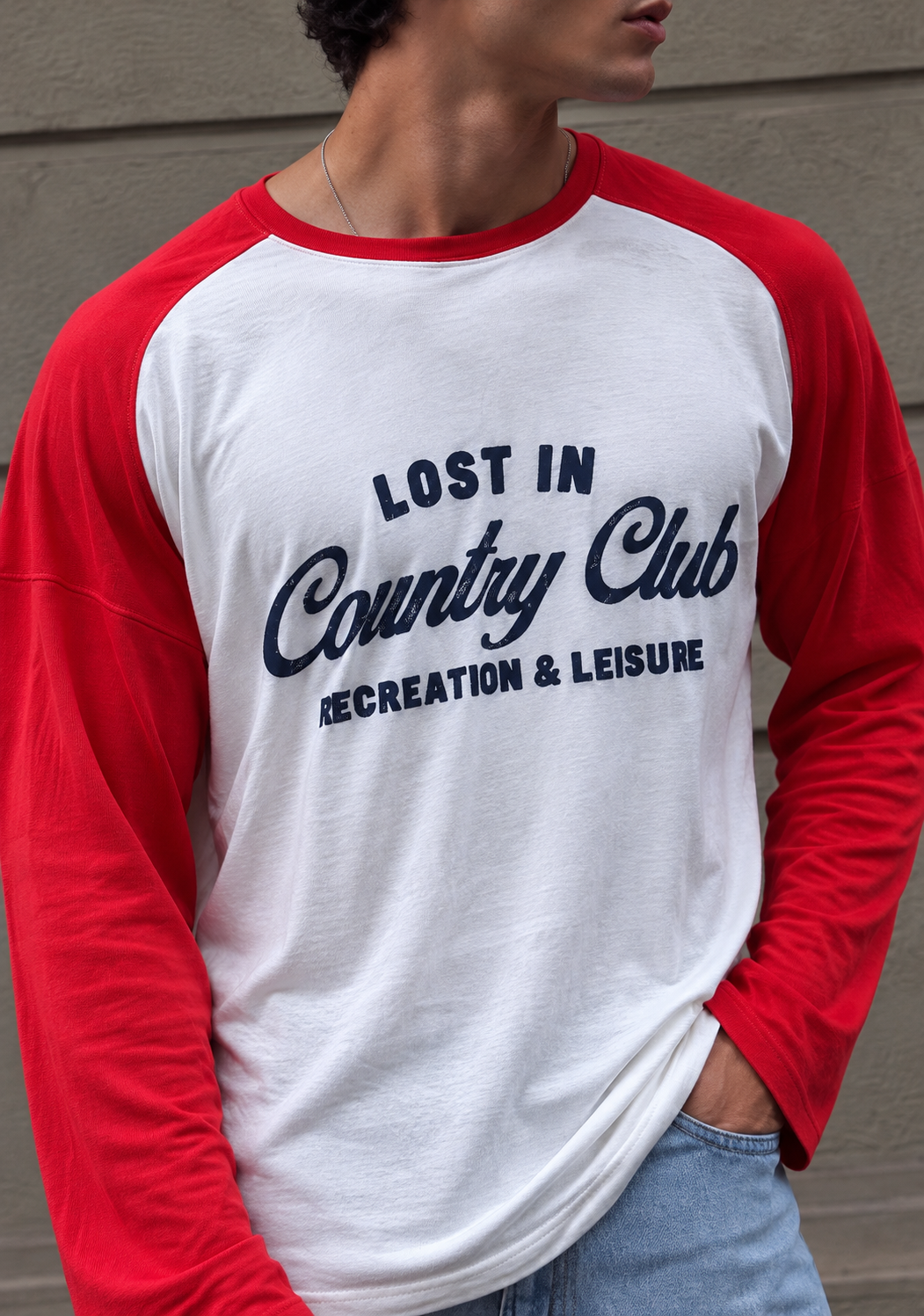Red Country Club Baseball Tee