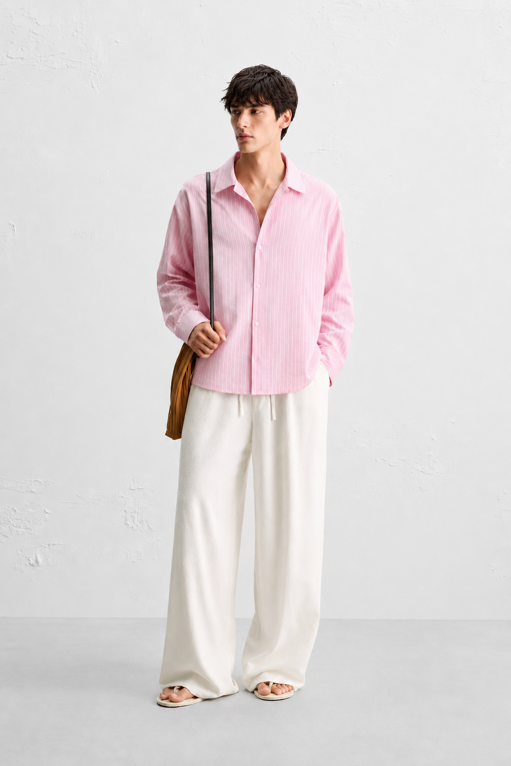 Pink Stripe Linen Shirt
