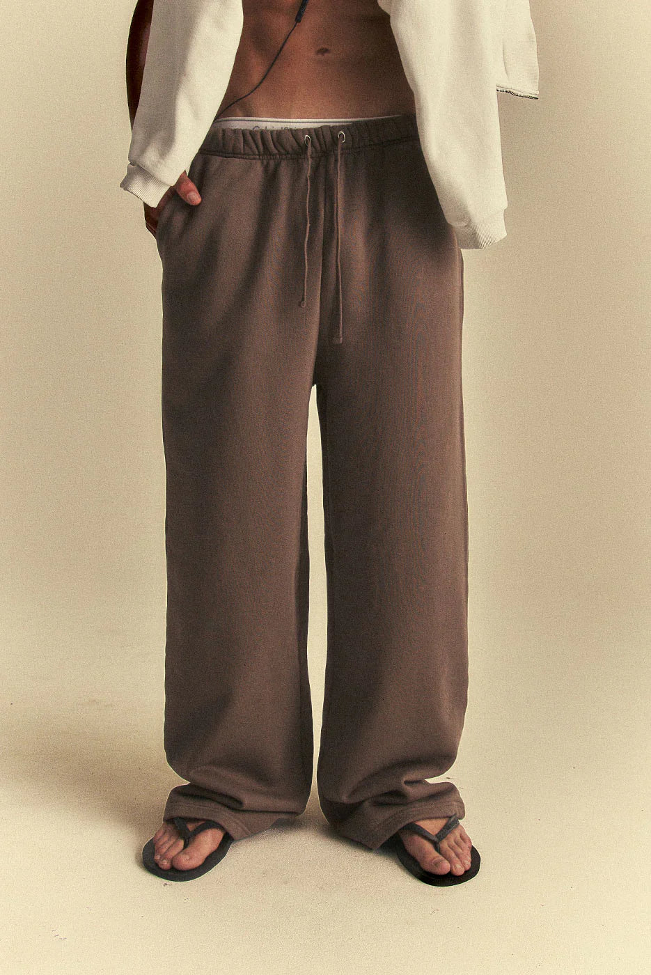 Brown Washed Sweatpants