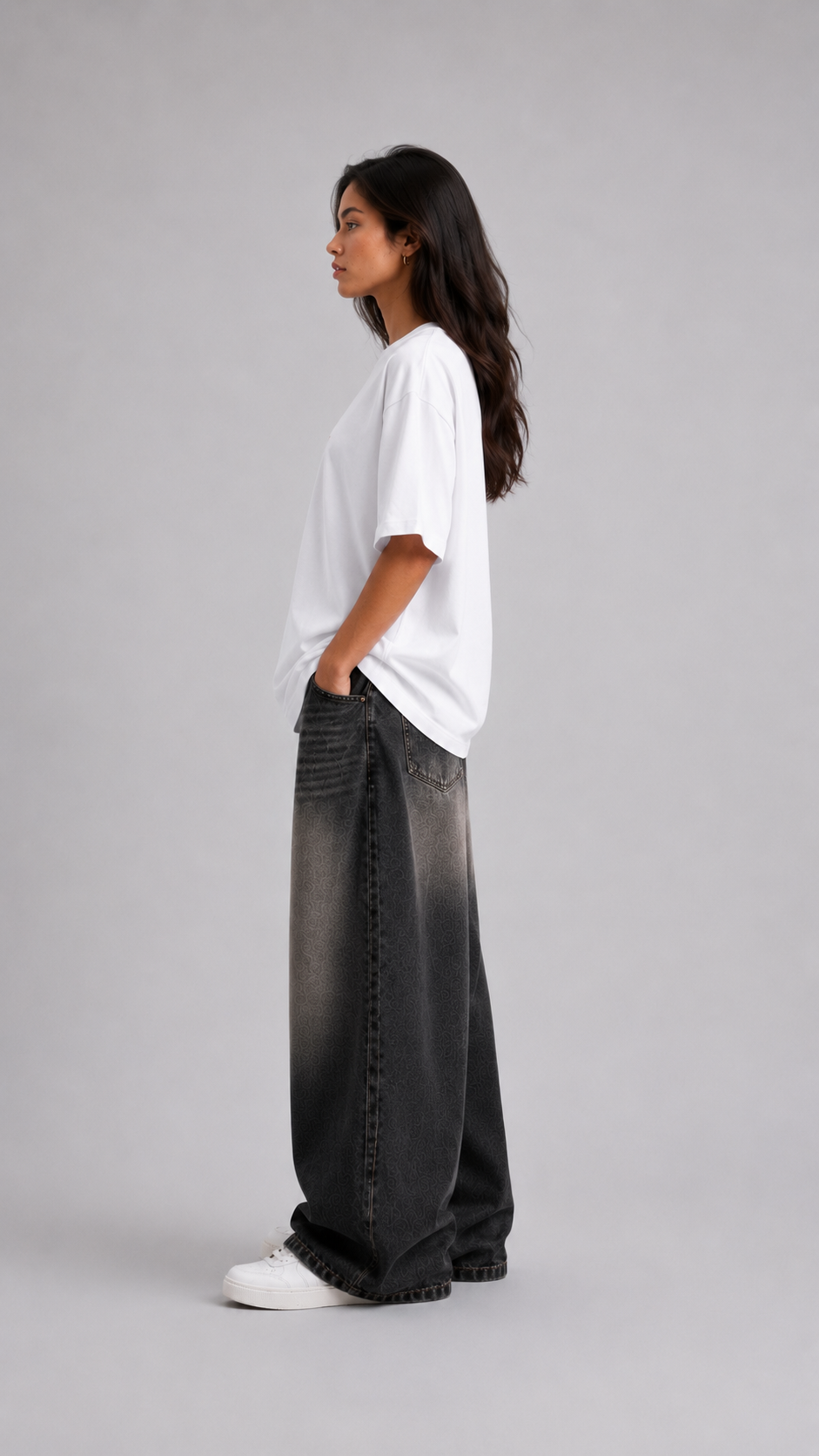 ⁠Rich White Oversized Tshirt