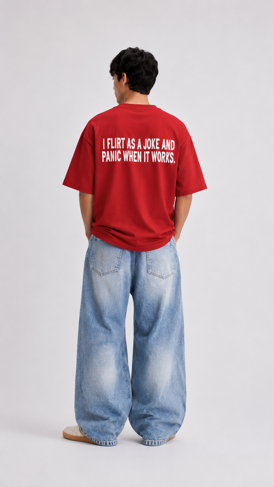 ⁠Flirty Red Oversized Tshirt