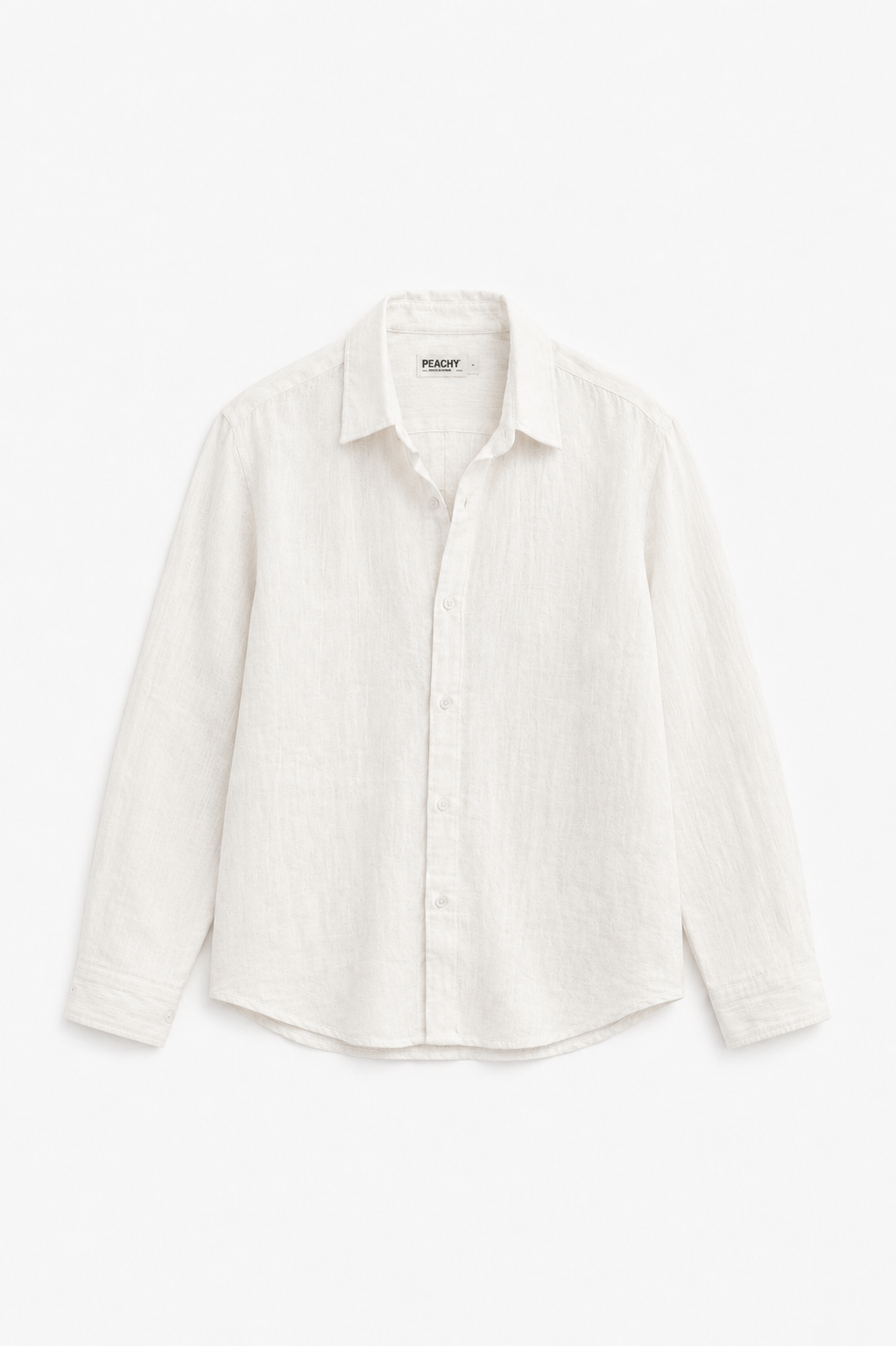 Offwhite Textured Linen Shirt