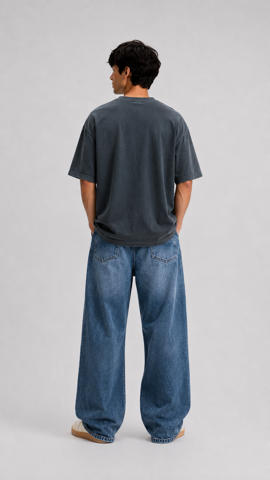 ⁠Club 1977 Black Oversized Tshirt
