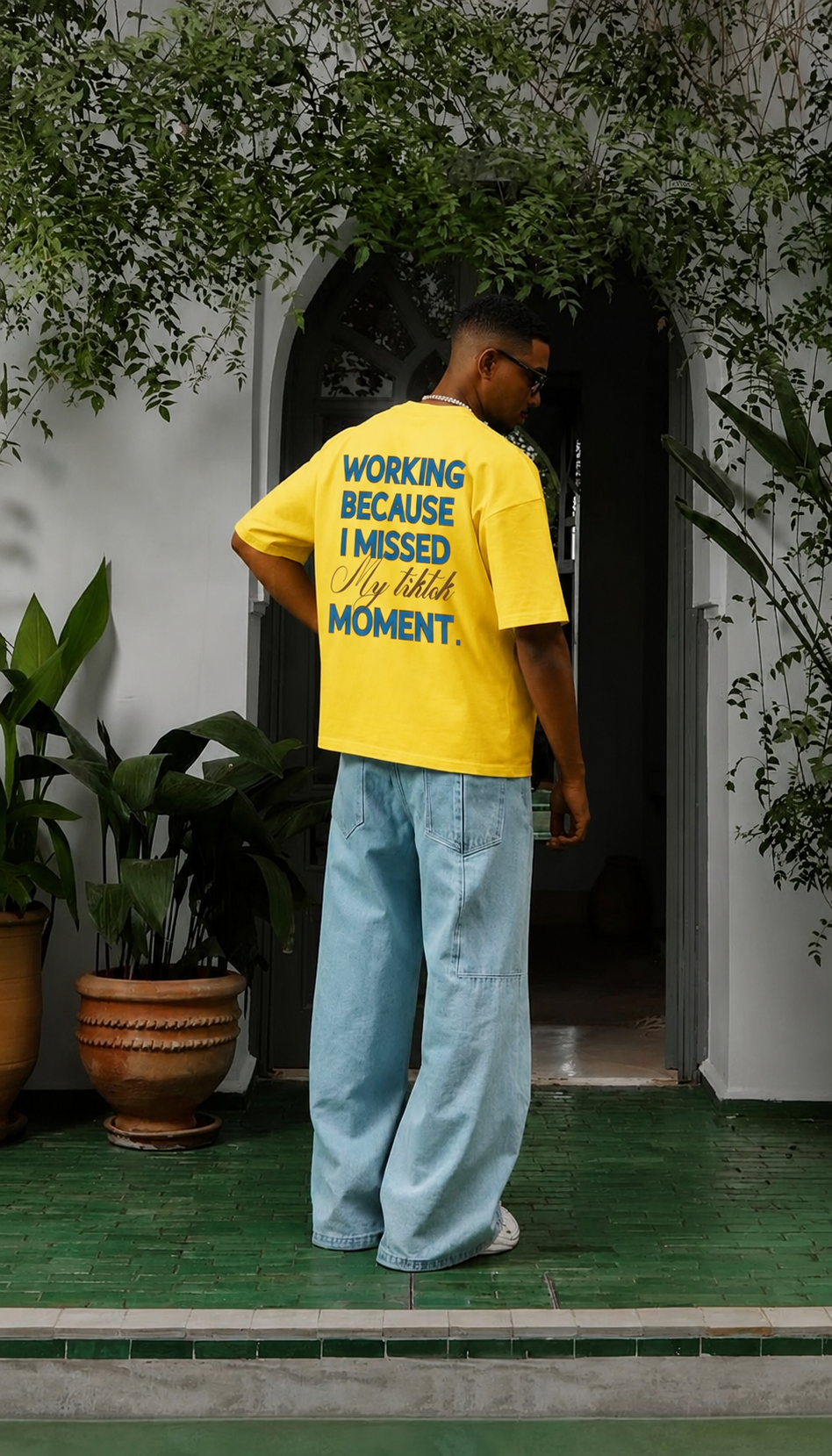 ⁠Tiktok Yellow Oversized Tshirt