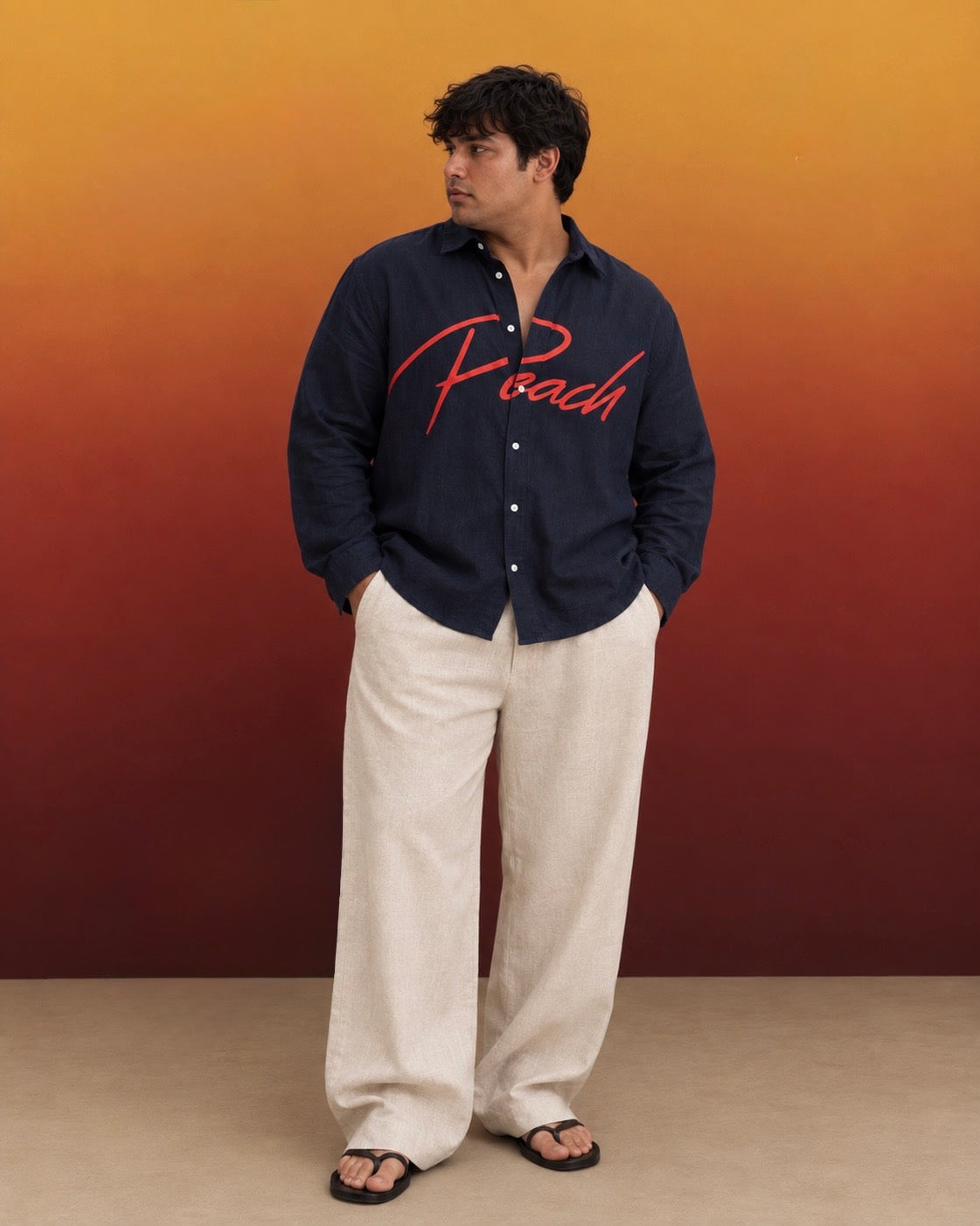 Linen Shirt - Peach