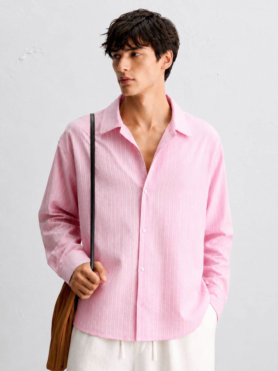 Pink Stripe Linen Shirt