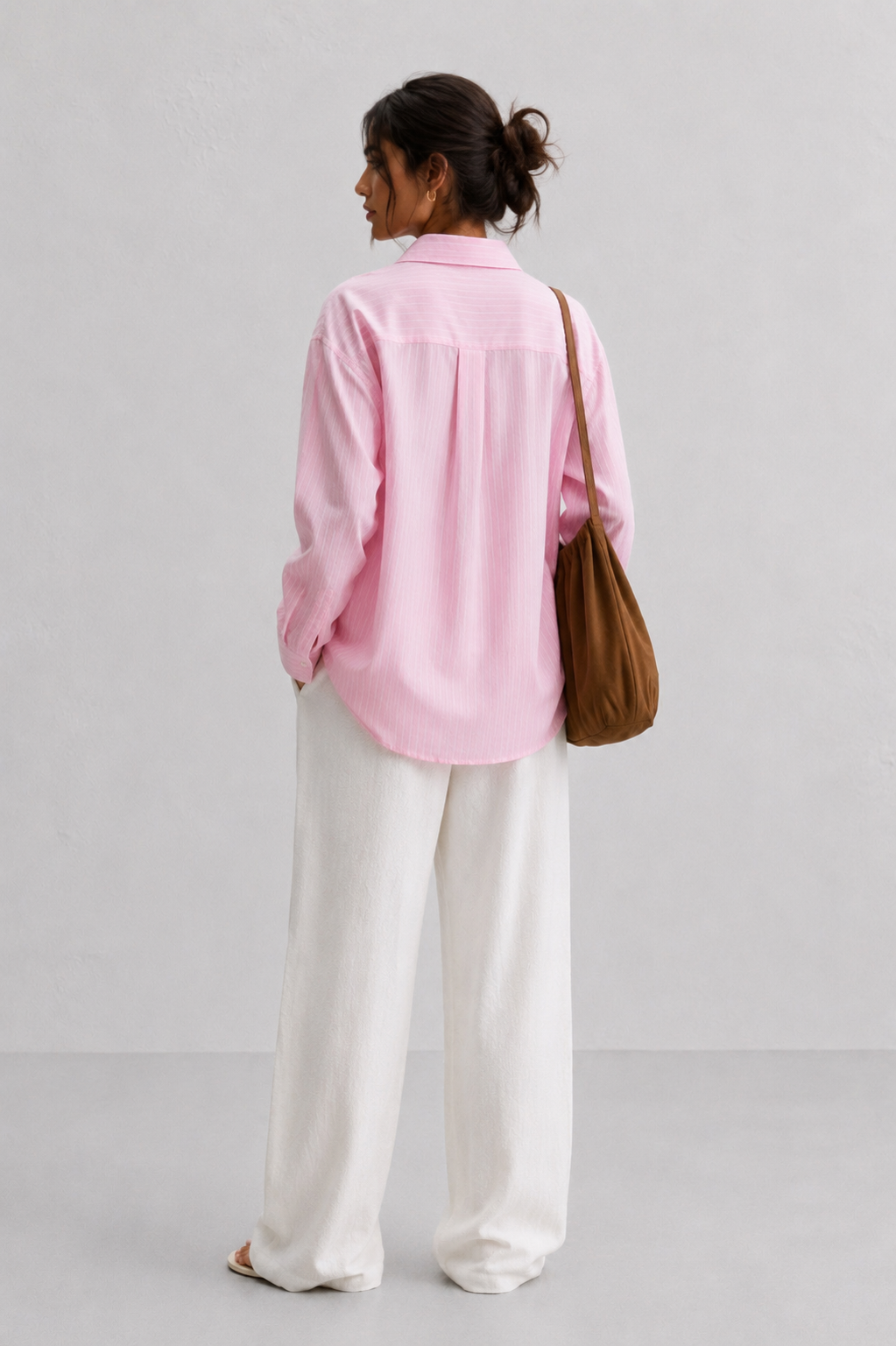 Pink Stripe Linen Shirt